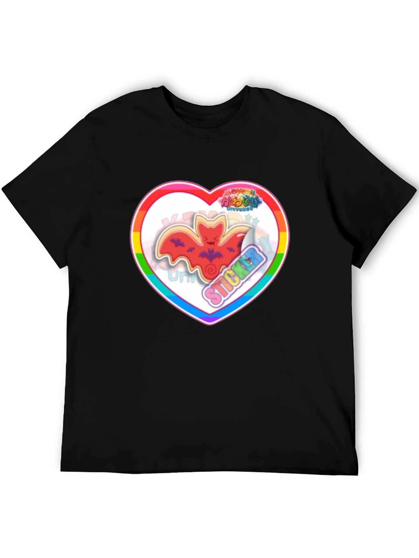 Heart Bat Sticker T-Shirt - Unisex Tee