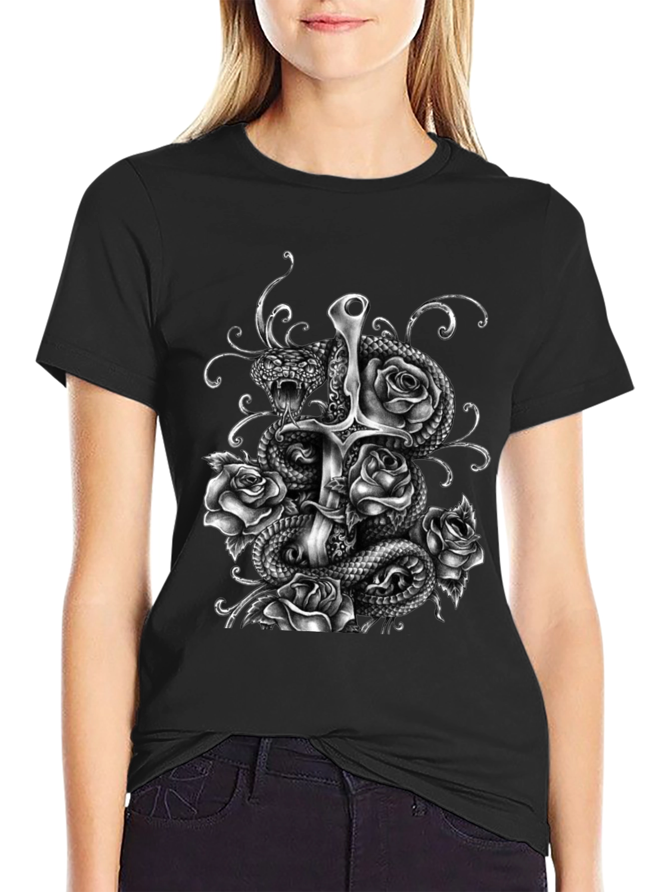 Gothic Snake & Sword T-Shirt