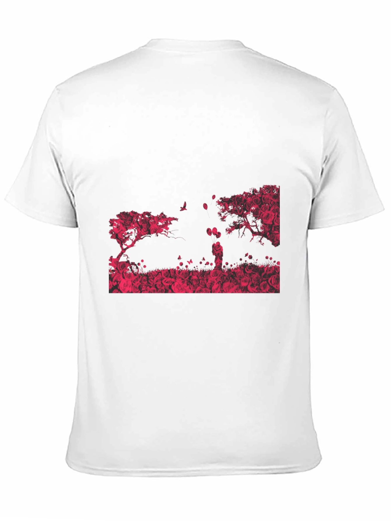 Romantic Rose Silhouette Graphic Tee
