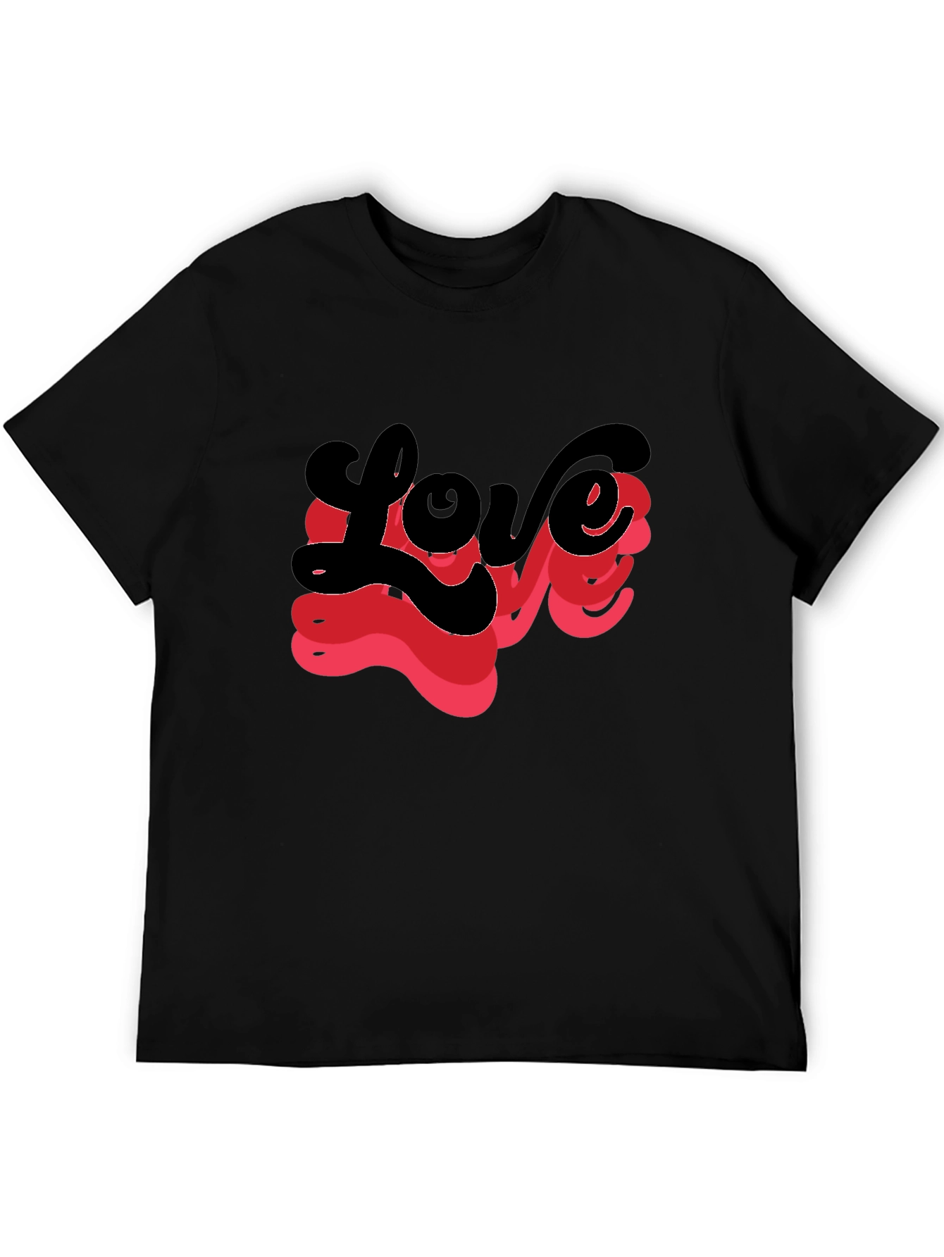 Love T-Shirt - Retro Design Black Tee