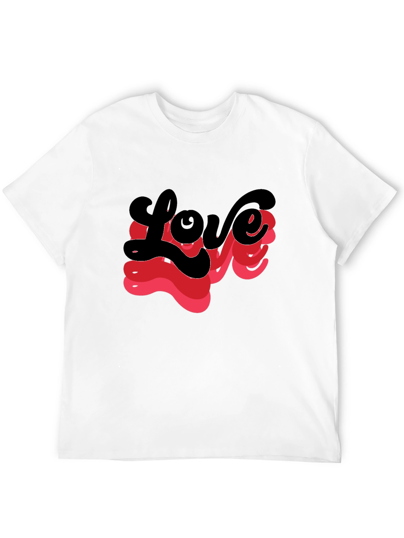 Love T-Shirt - Retro Design Black Tee