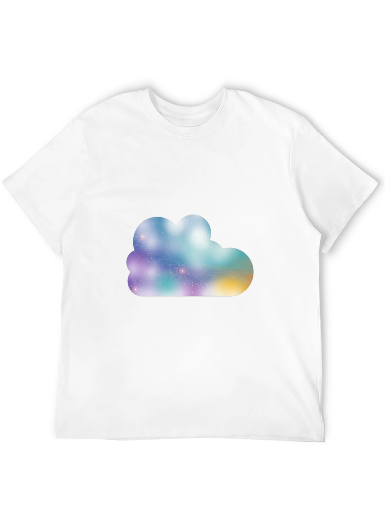 Abstract Cloud Graphic Black T-Shirt