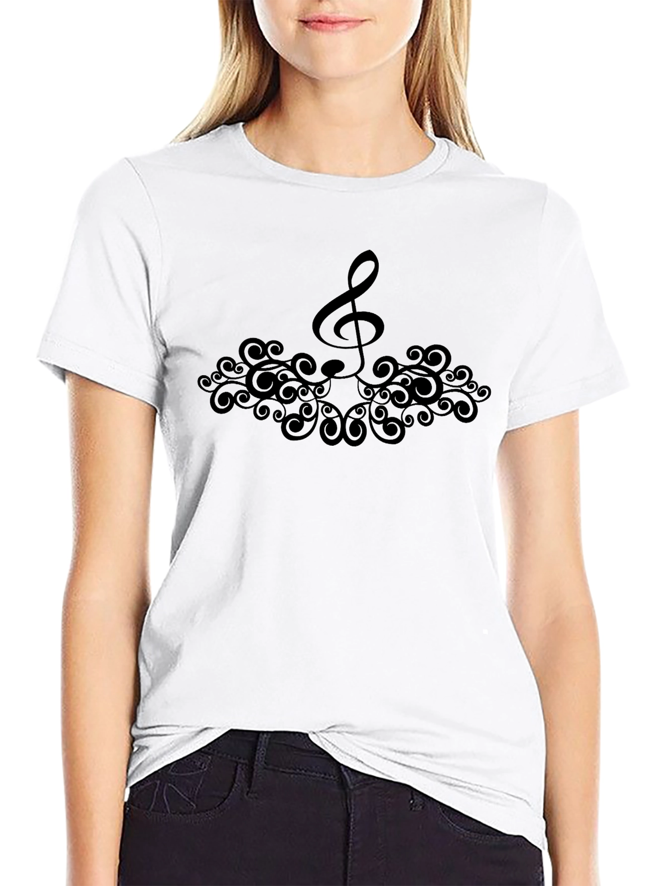 Music Note Treble Clef Graphic Tee