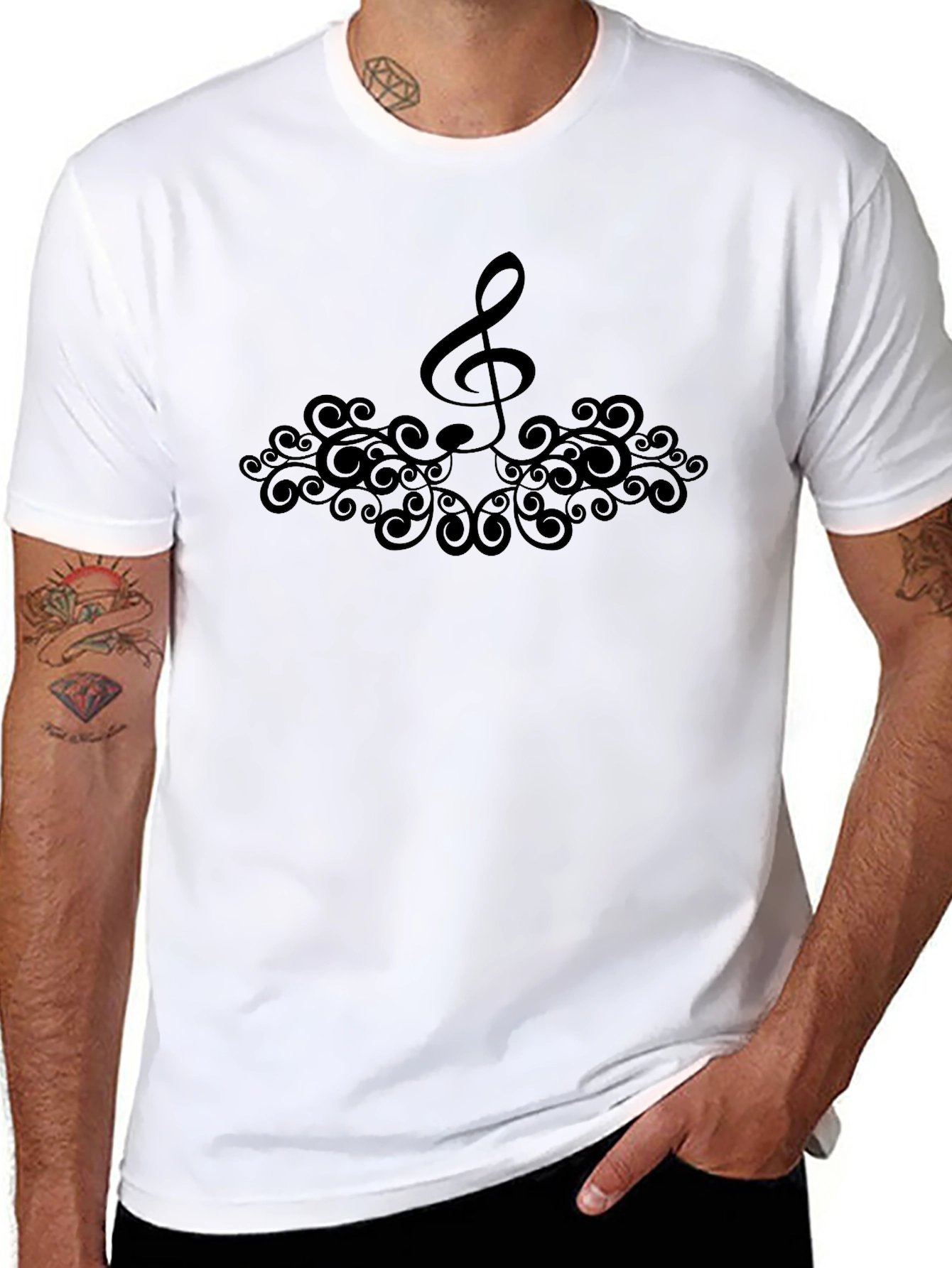 Music Note Treble Clef Graphic Tee