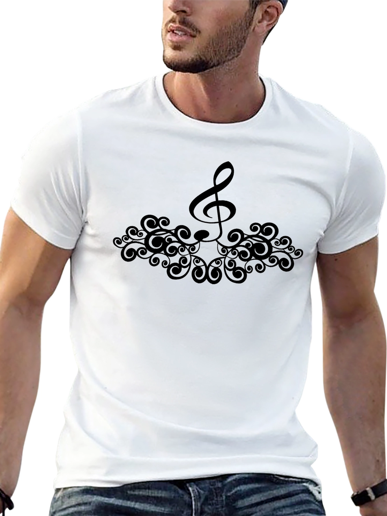 Music Note Treble Clef Graphic Tee