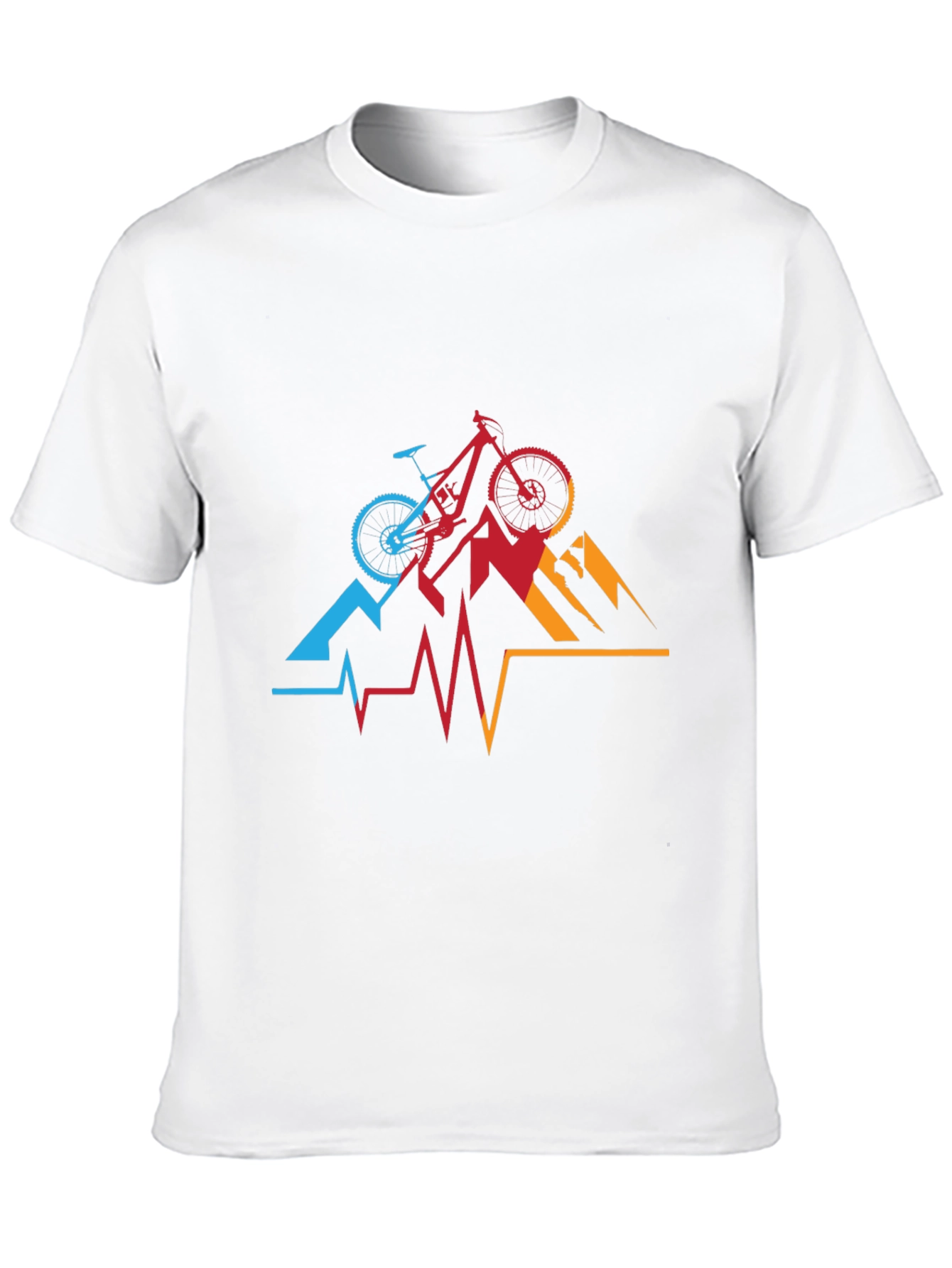 Mountain Biking Heartbeat Graphic Tee