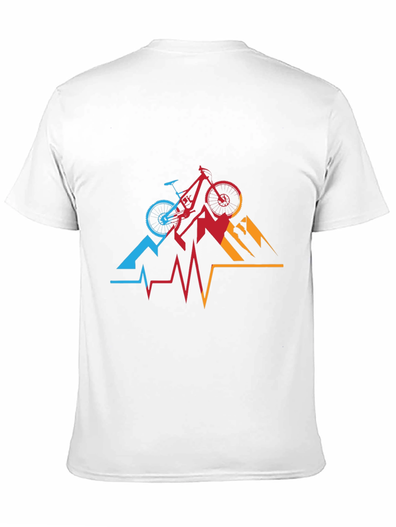 Mountain Biking Heartbeat Graphic Tee