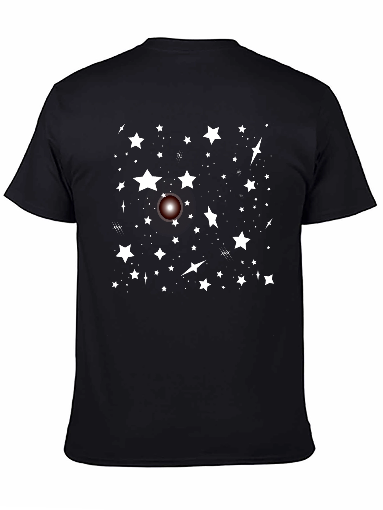 Cosmic Starry Night Black T-Shirt