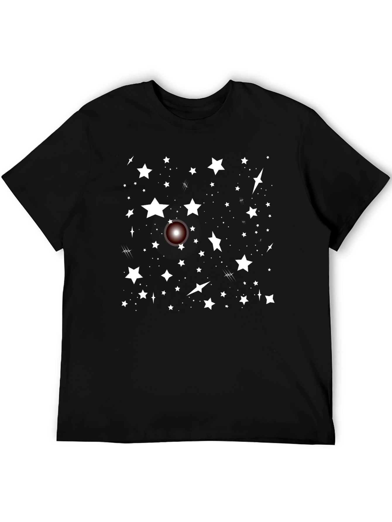Cosmic Starry Night Black T-Shirt