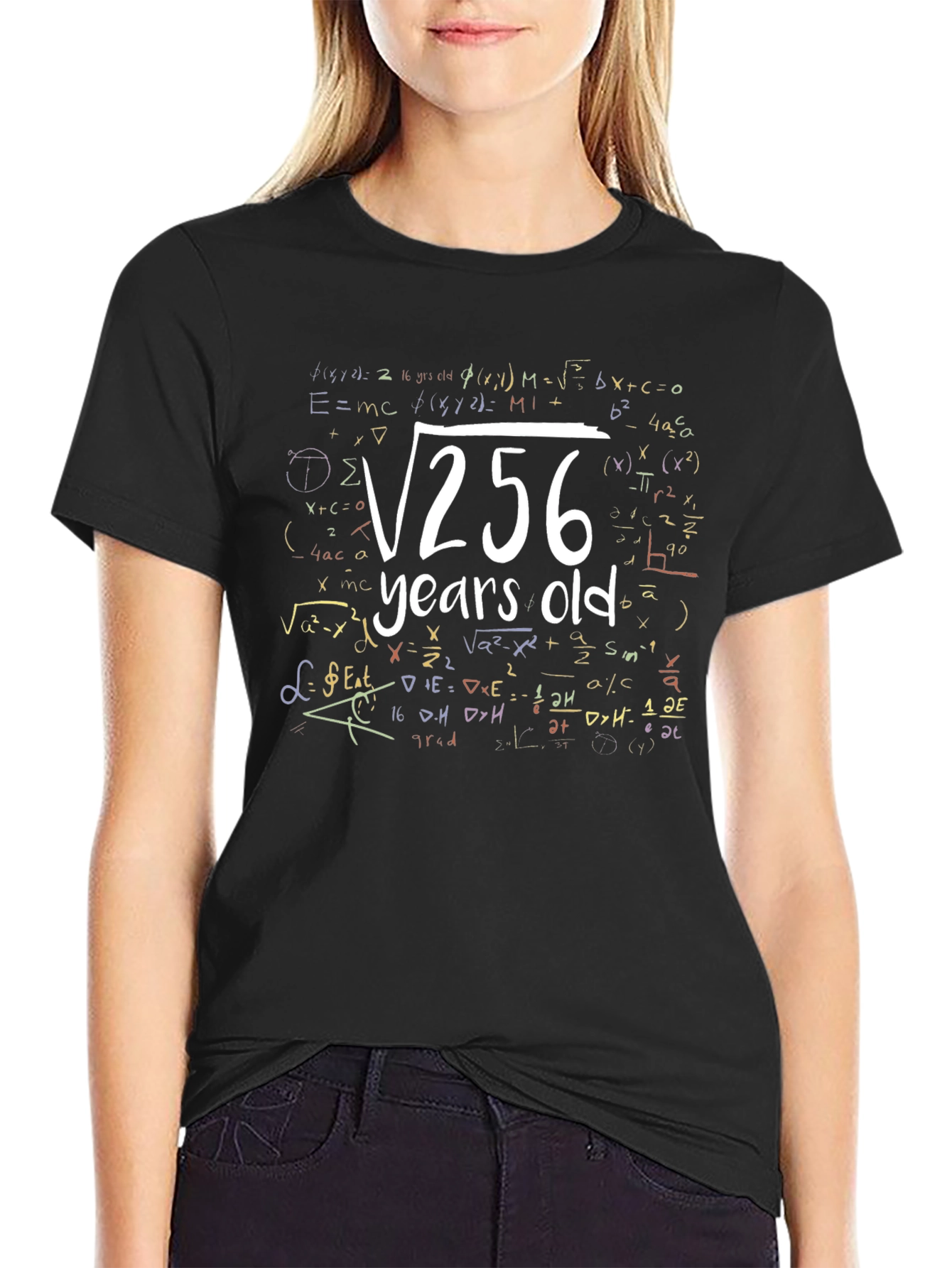 Funny 16 Years Old Birthday Math Equation T-Shirt