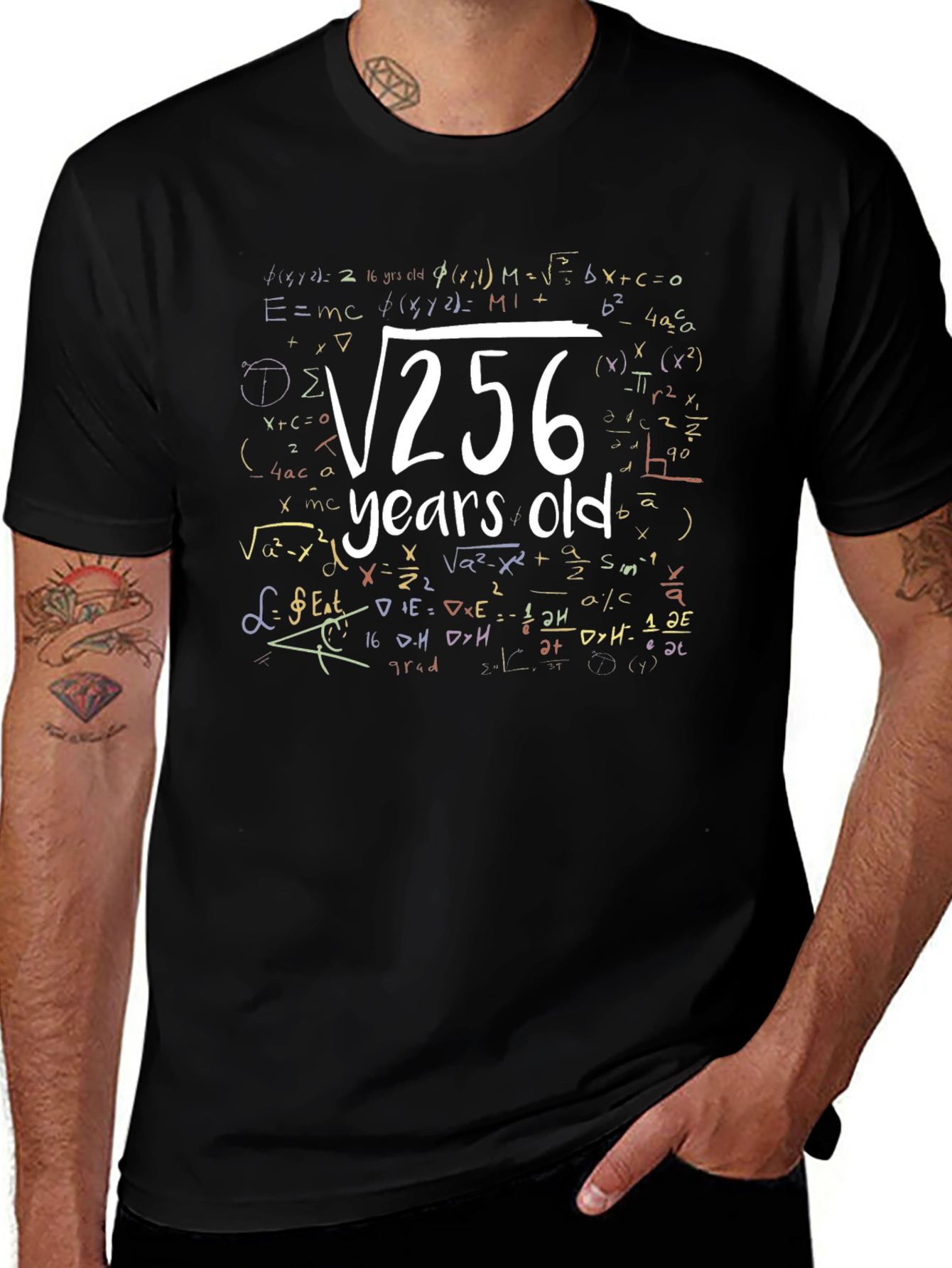 Funny 16 Years Old Birthday Math Equation T-Shirt