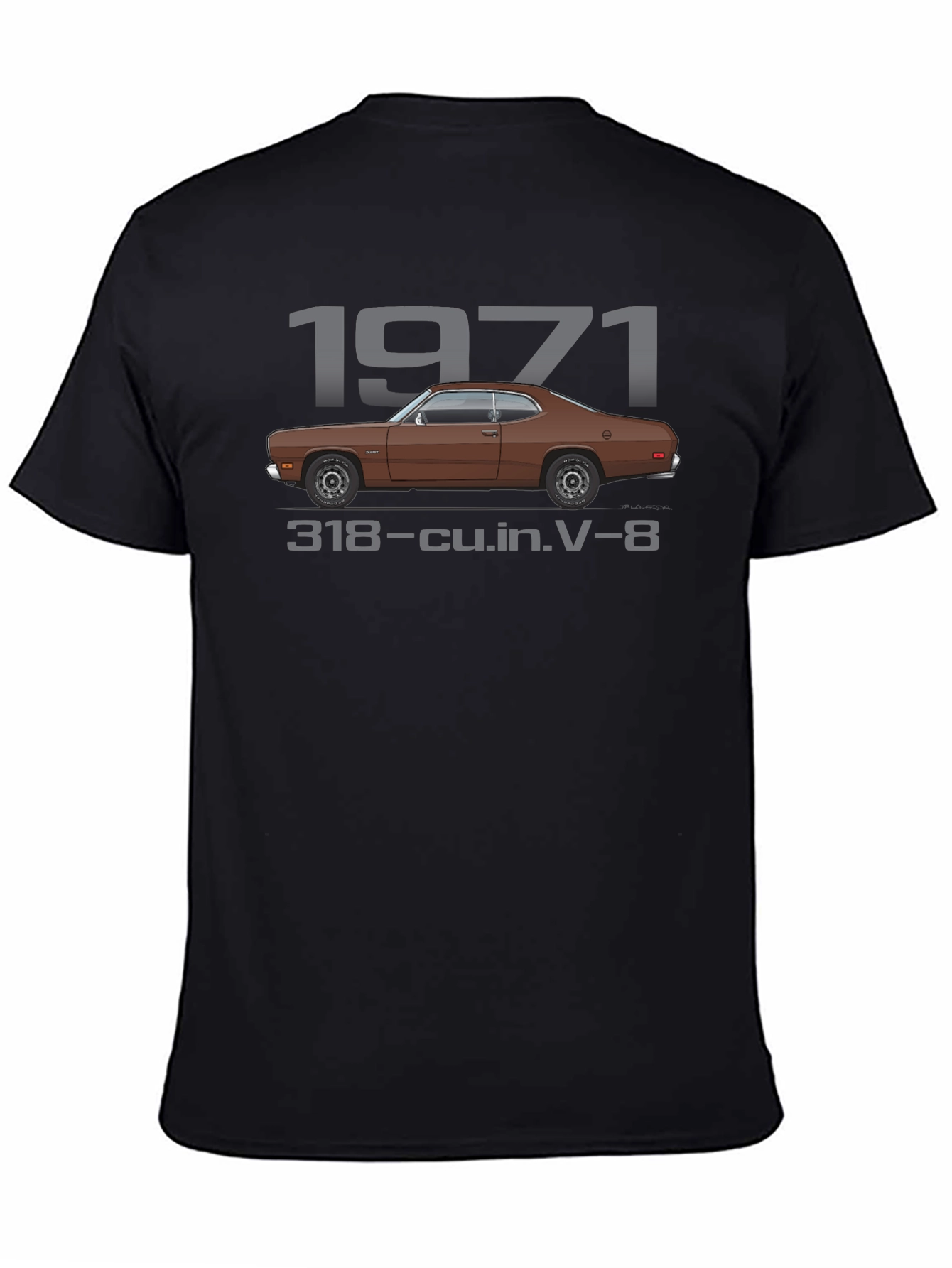 1971 Classic Car Black T-Shirt