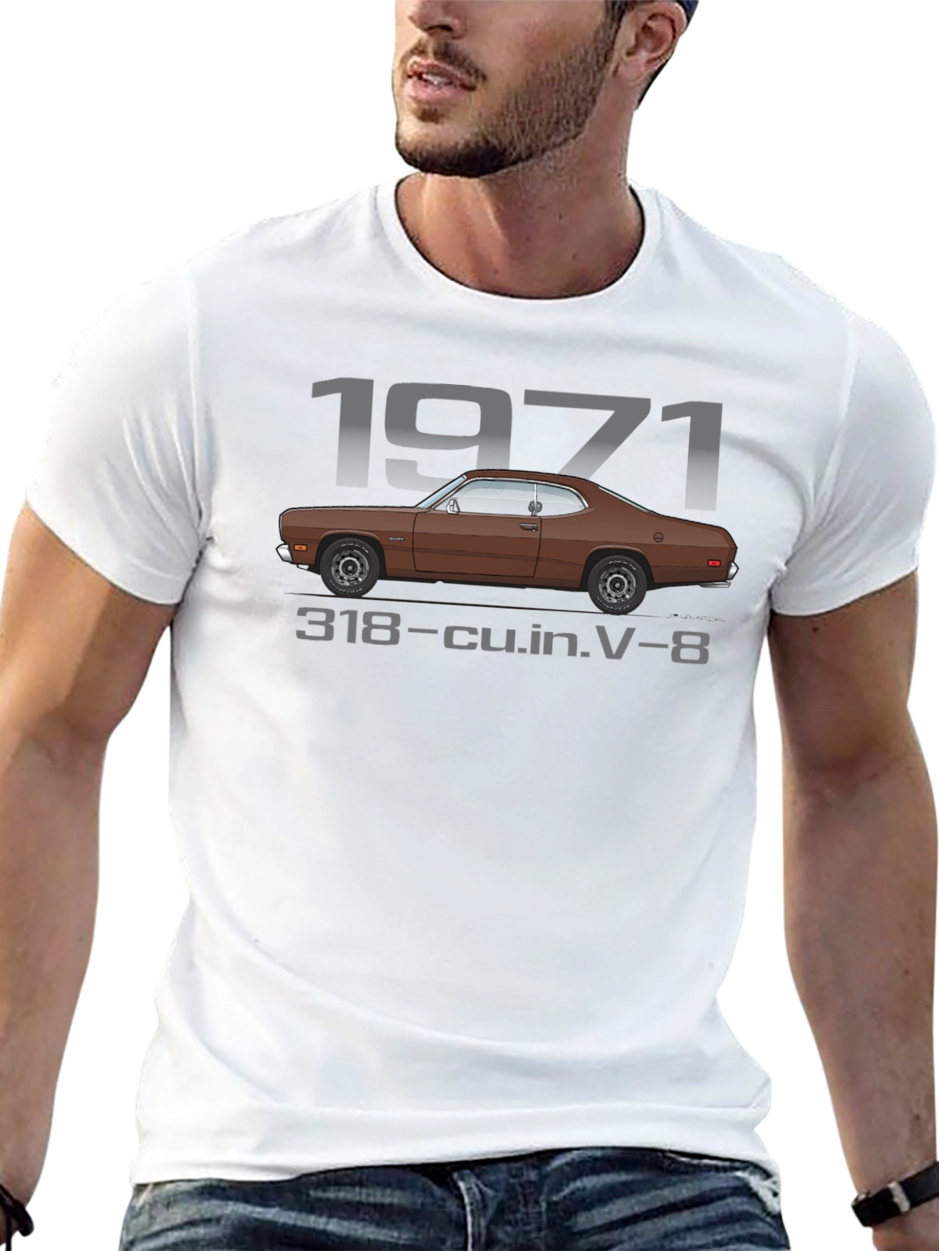 1971 Classic Car Black T-Shirt