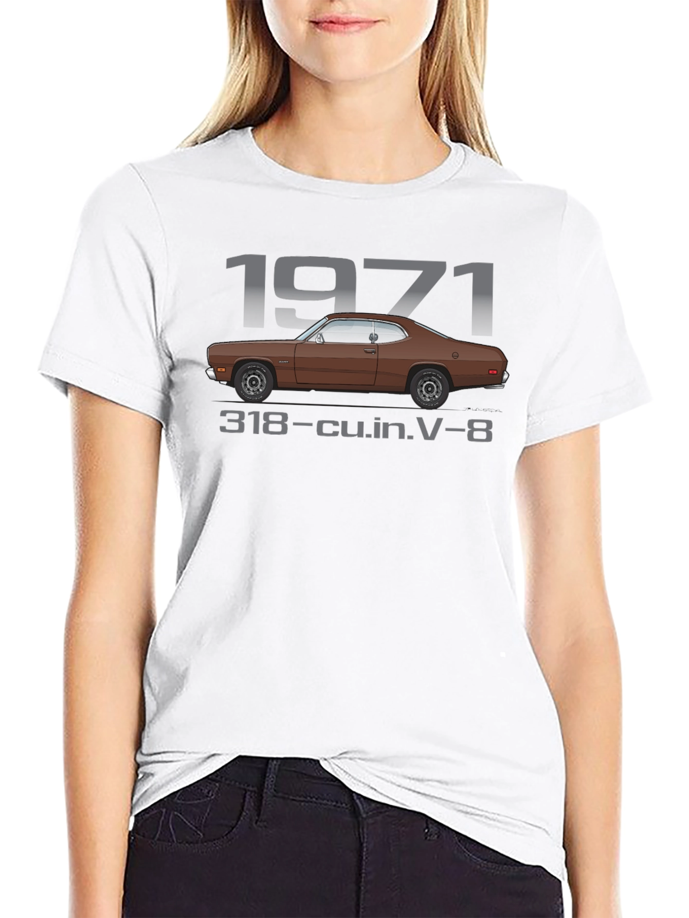 1971 Classic Car Black T-Shirt