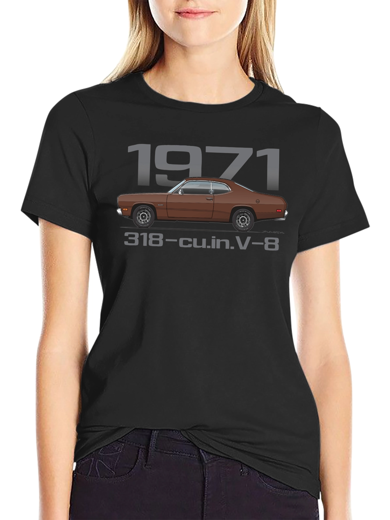 1971 Classic Car Black T-Shirt