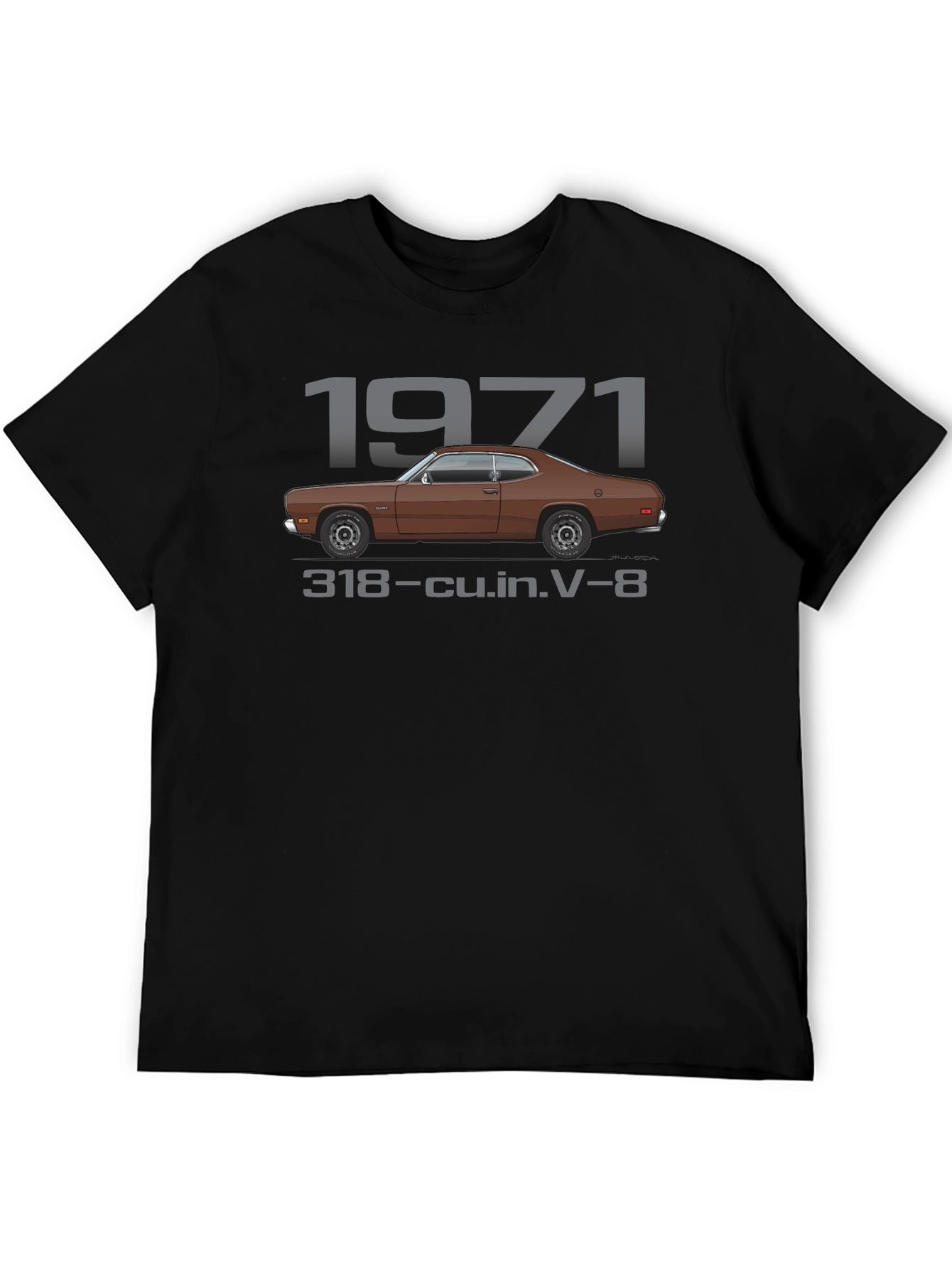 1971 Classic Car Black T-Shirt