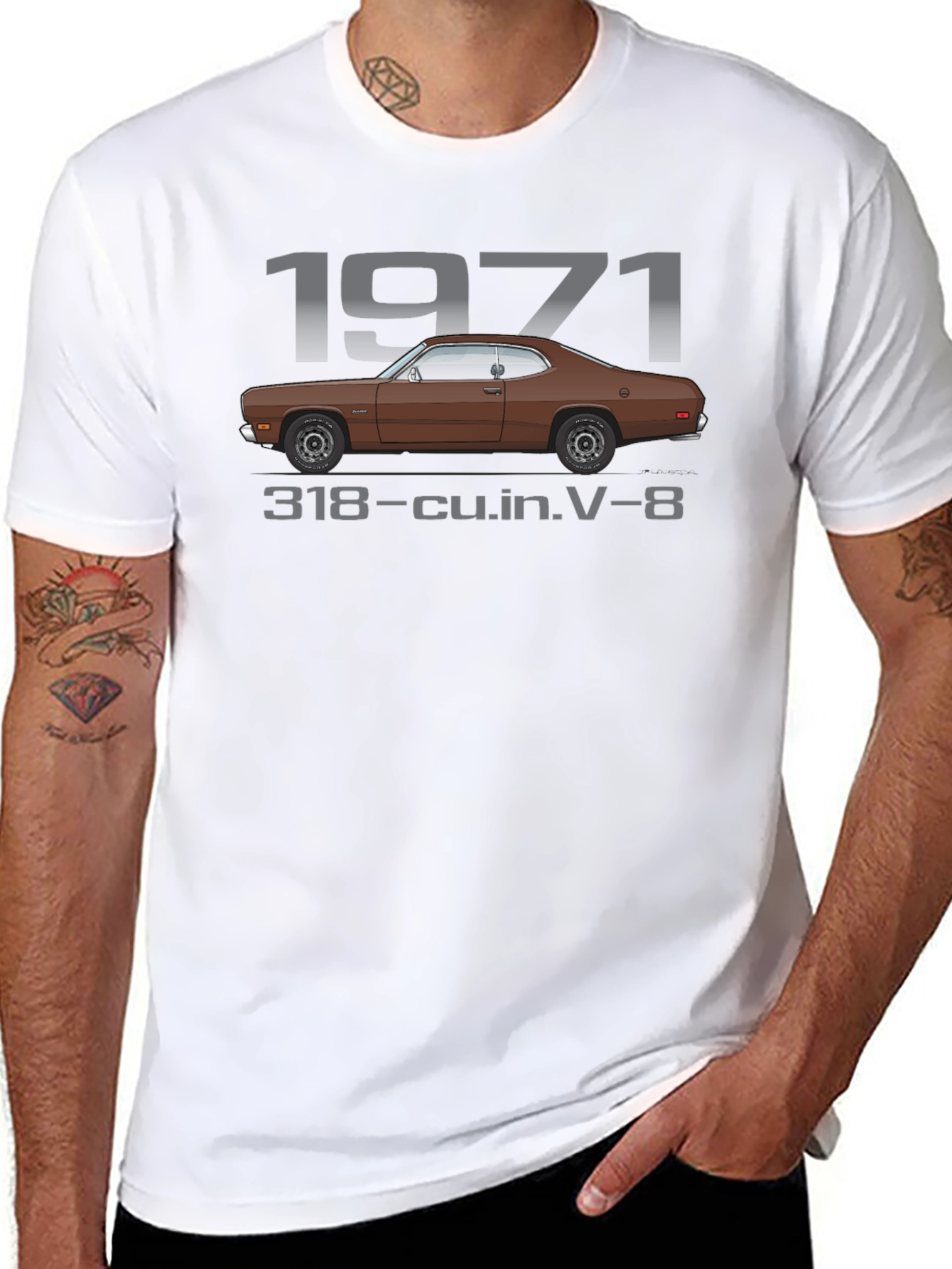 1971 Classic Car Black T-Shirt