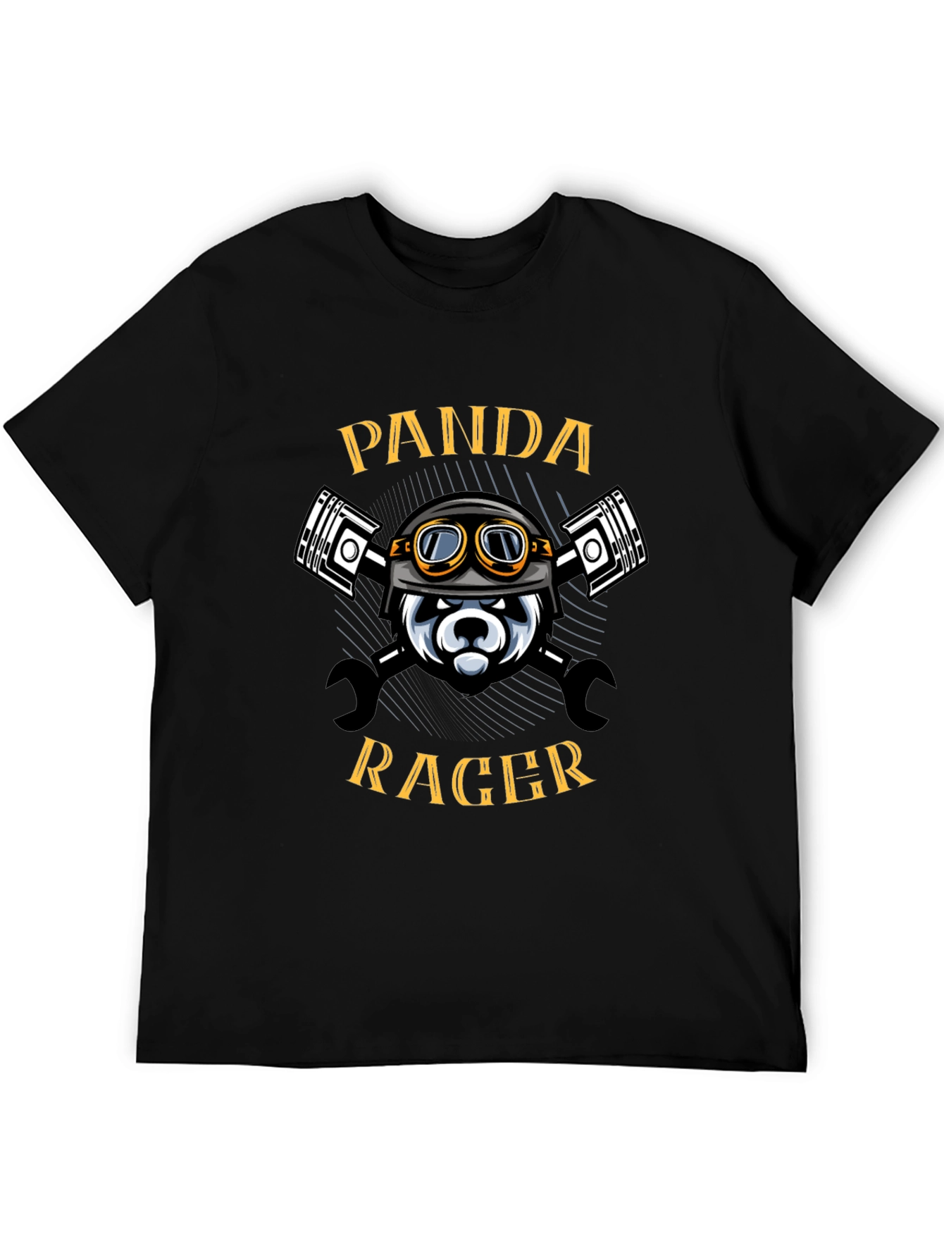 Panda Racer Graphic T-Shirt - Cool Biker Design