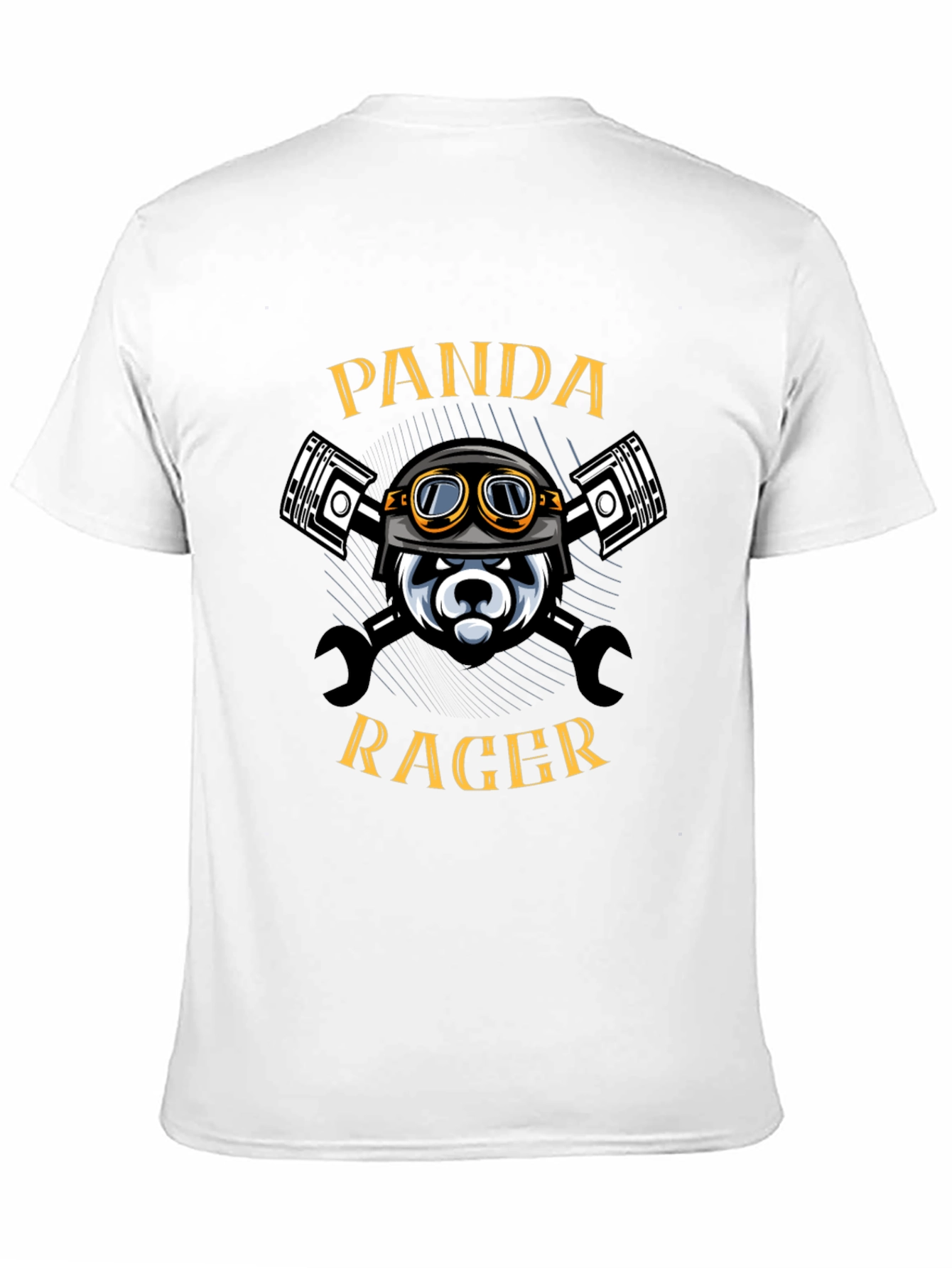 Panda Racer Graphic T-Shirt - Cool Biker Design