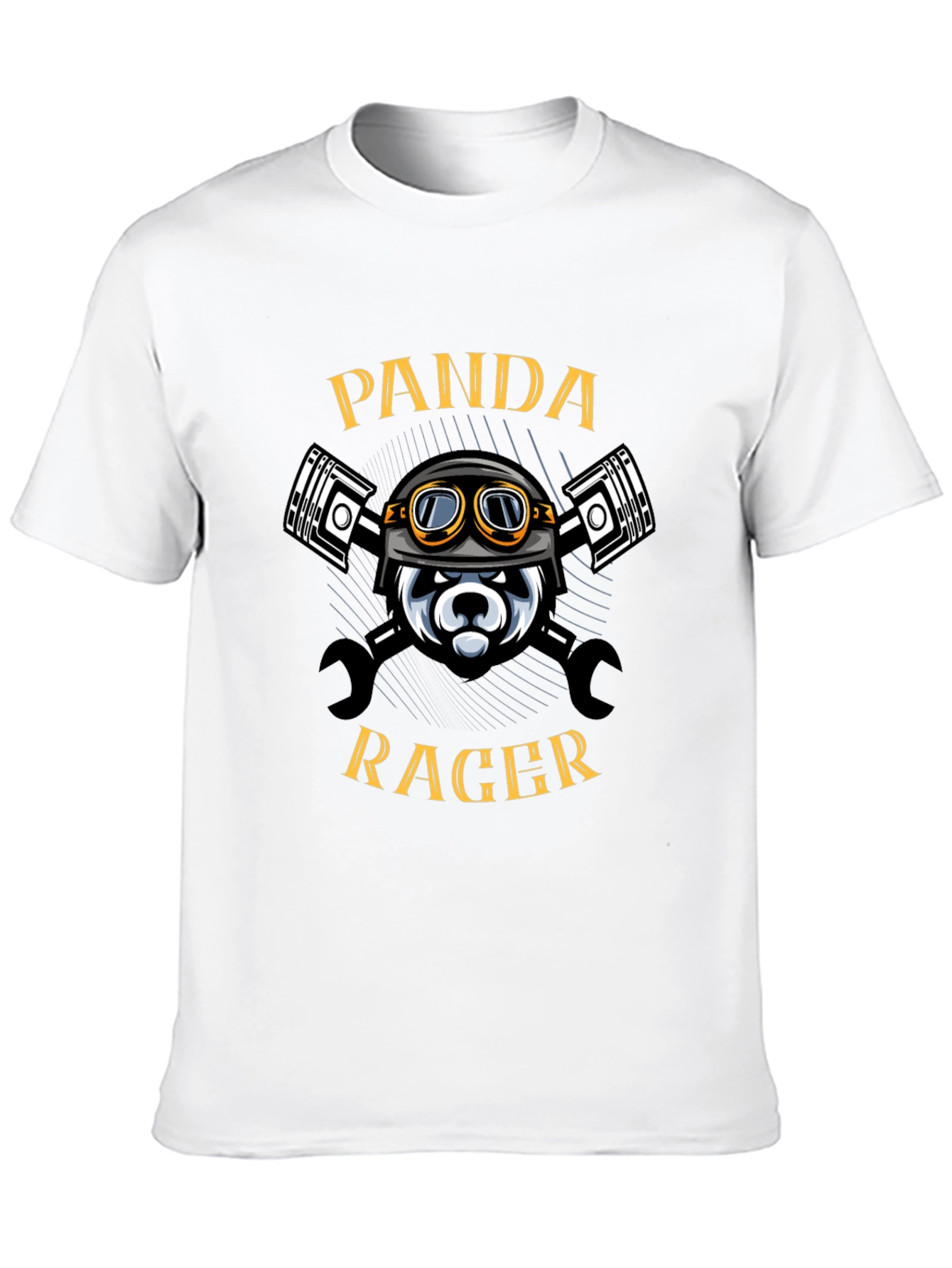 Panda Racer Graphic T-Shirt - Cool Biker Design