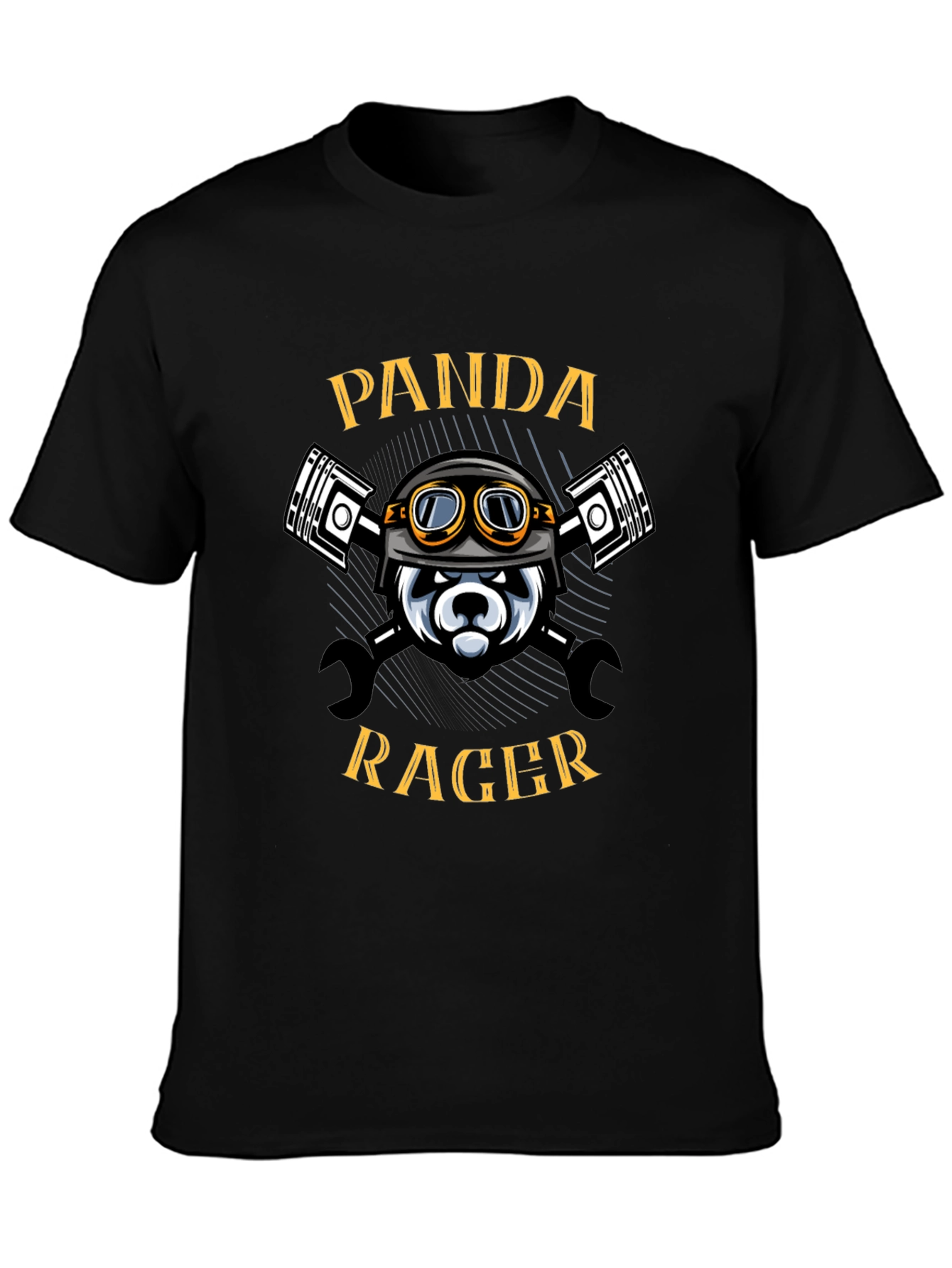 Panda Racer Graphic T-Shirt - Cool Biker Design