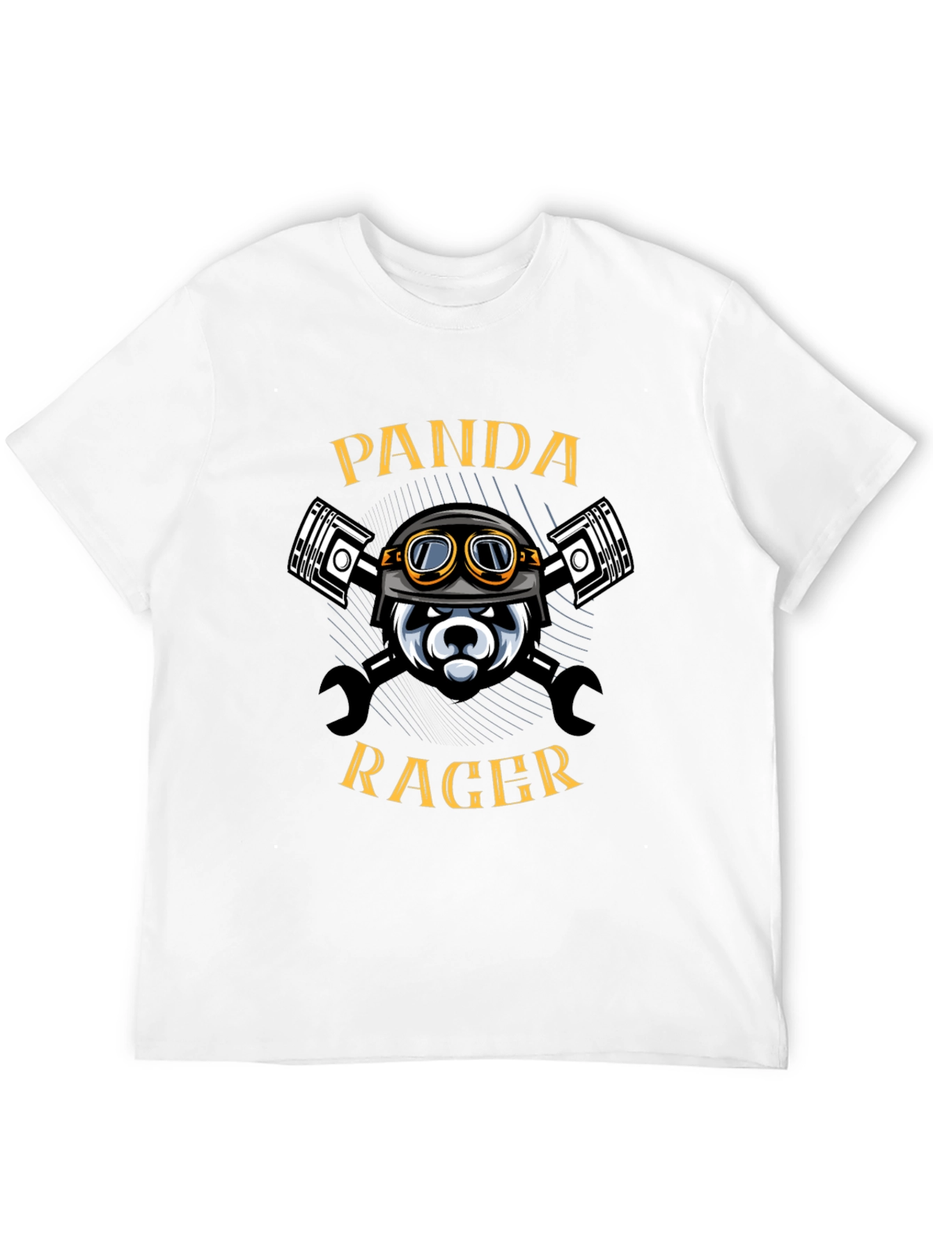Panda Racer Graphic T-Shirt - Cool Biker Design