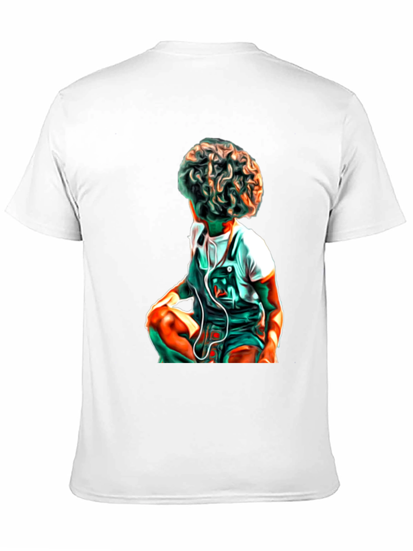 Artistic Kid Graphic Black T-Shirt