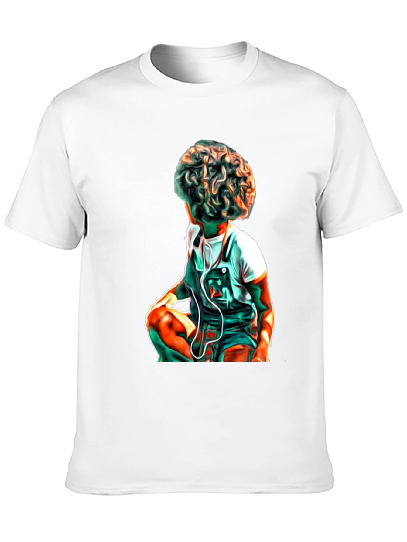Artistic Kid Graphic Black T-Shirt