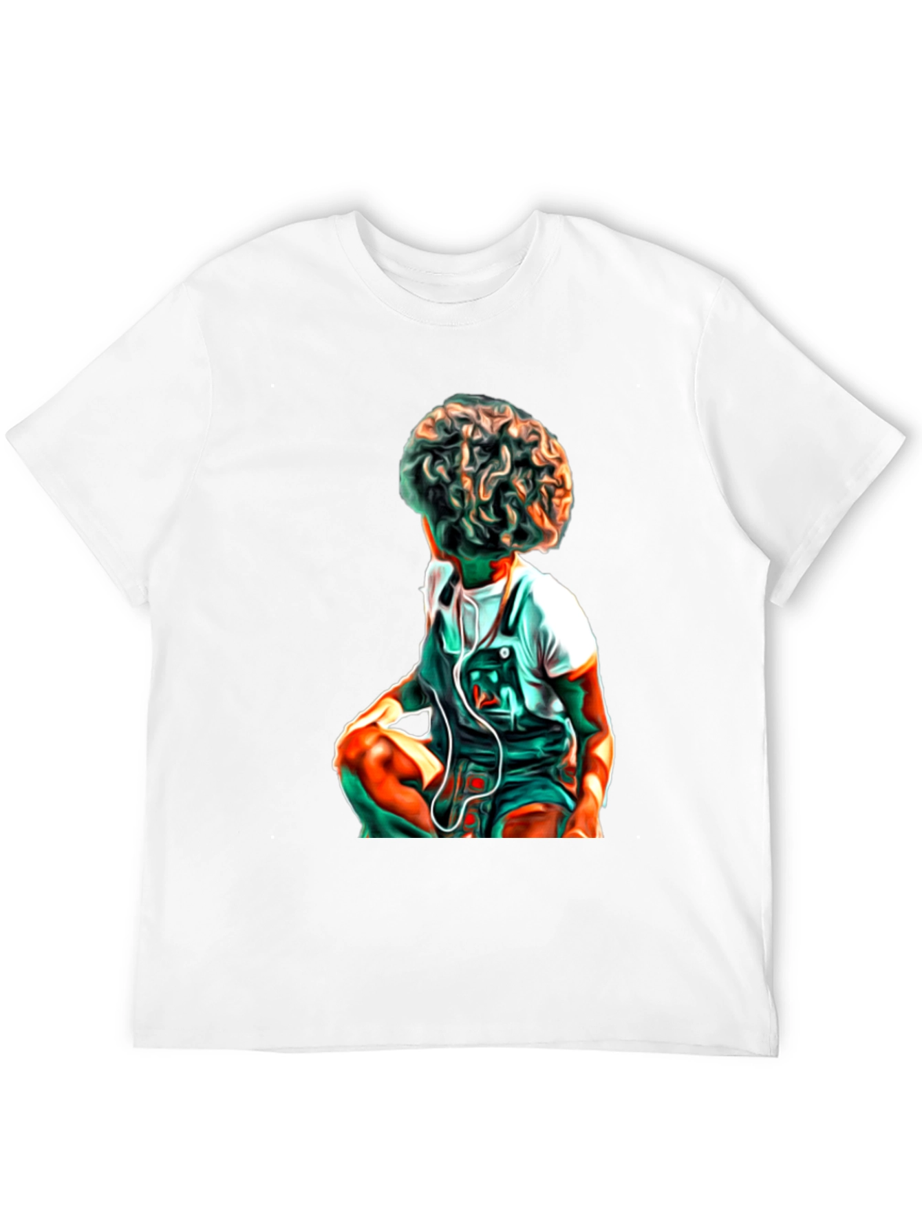 Artistic Kid Graphic Black T-Shirt