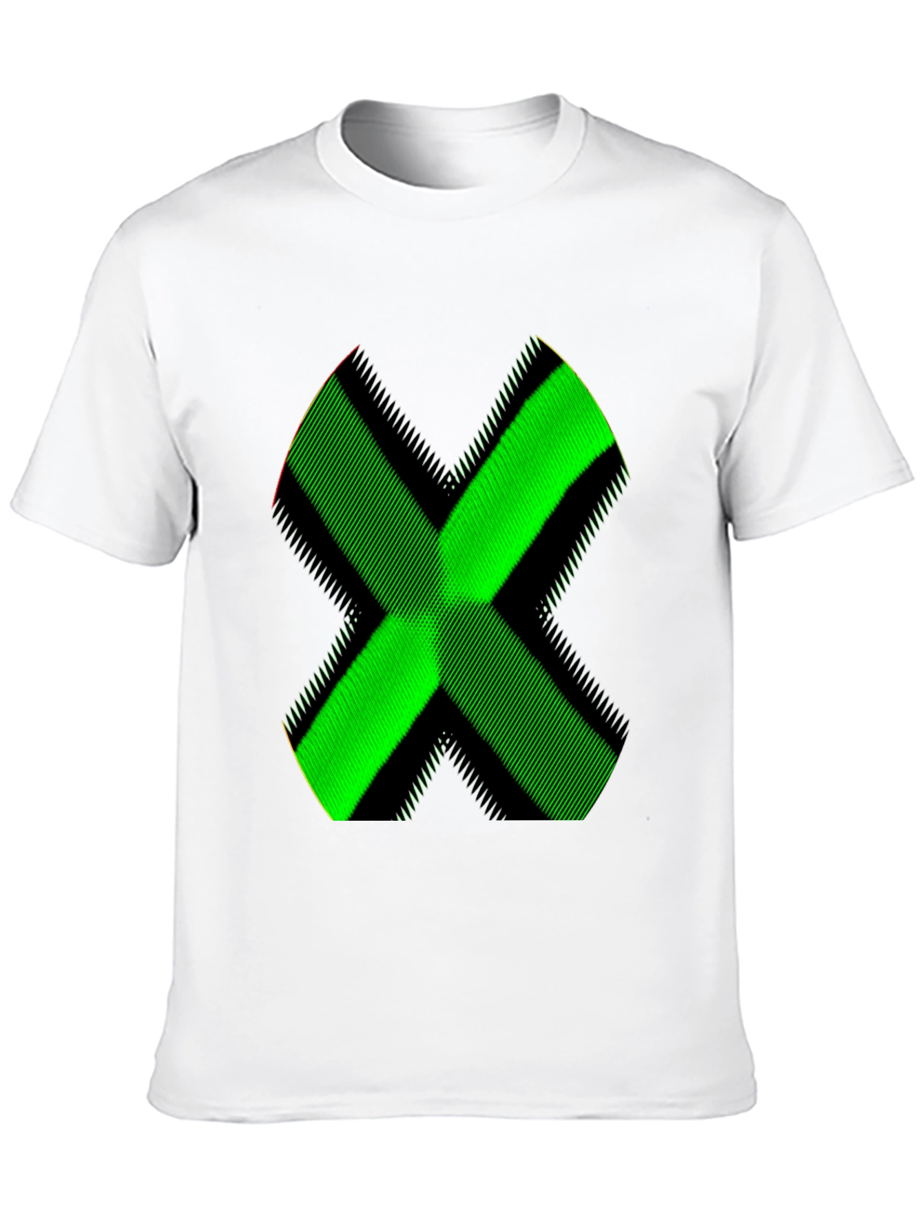 Green X Graphic Black T-Shirt