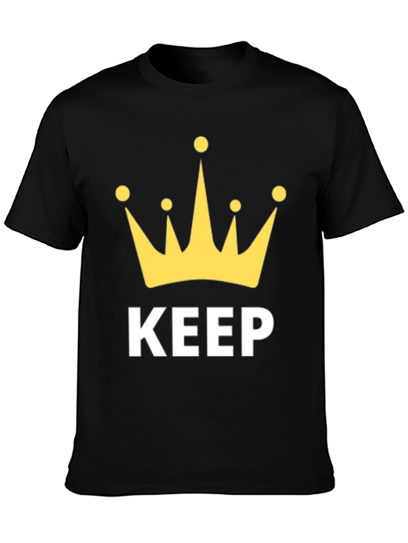 Keep Crowned Mens Black Graphic Tee