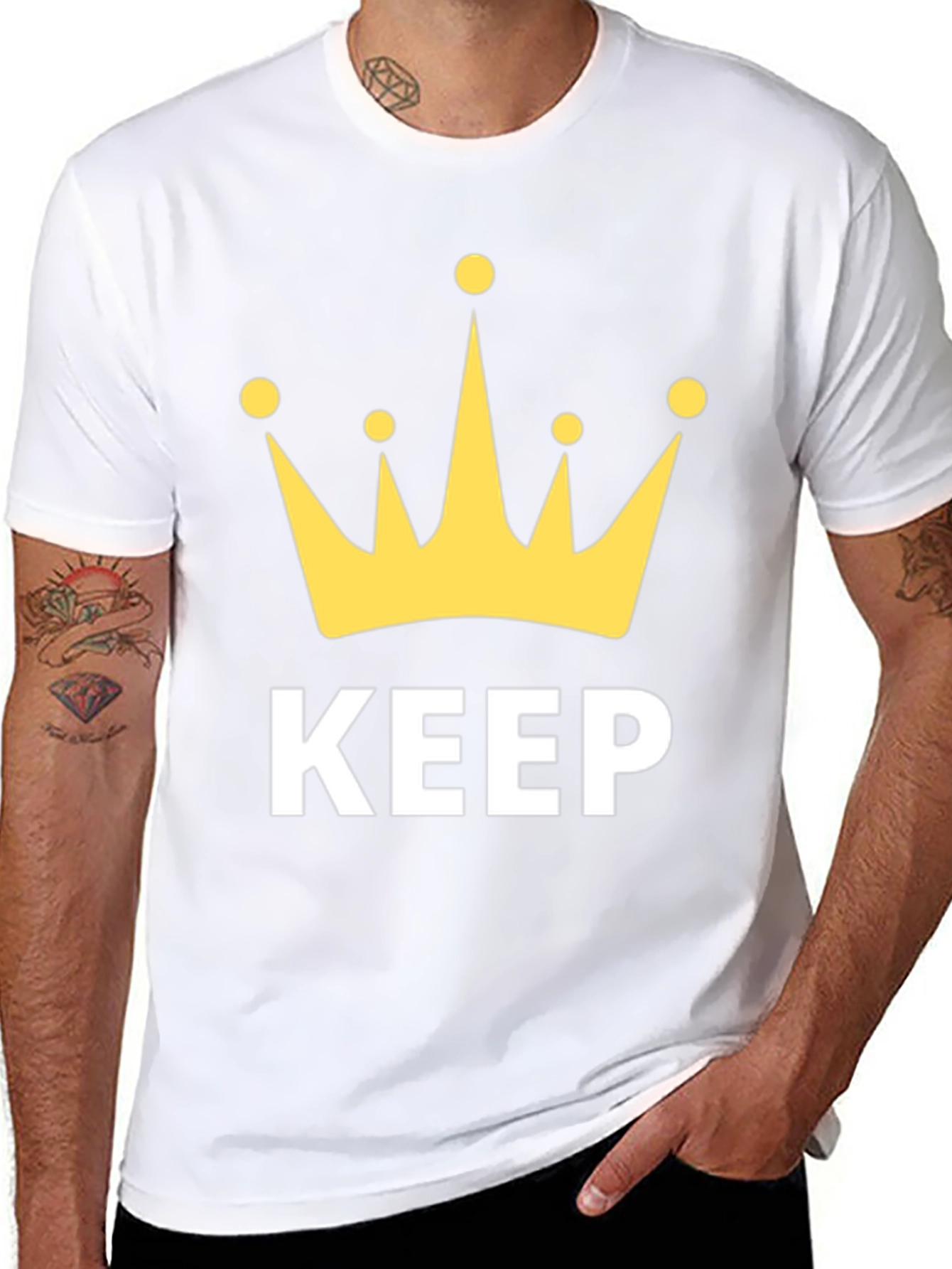 Keep Crowned Mens Black Graphic Tee