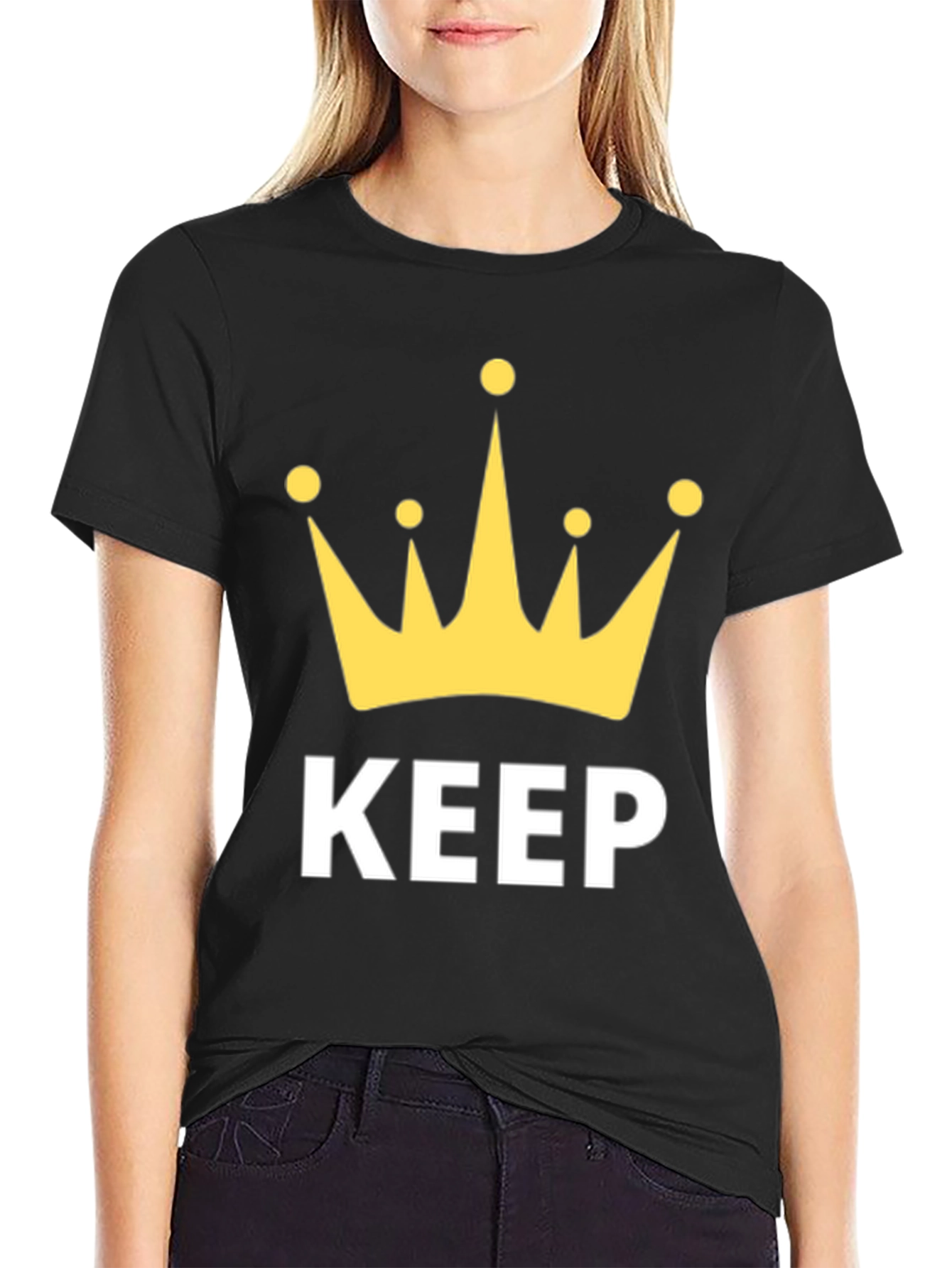 Keep Crowned Mens Black Graphic Tee