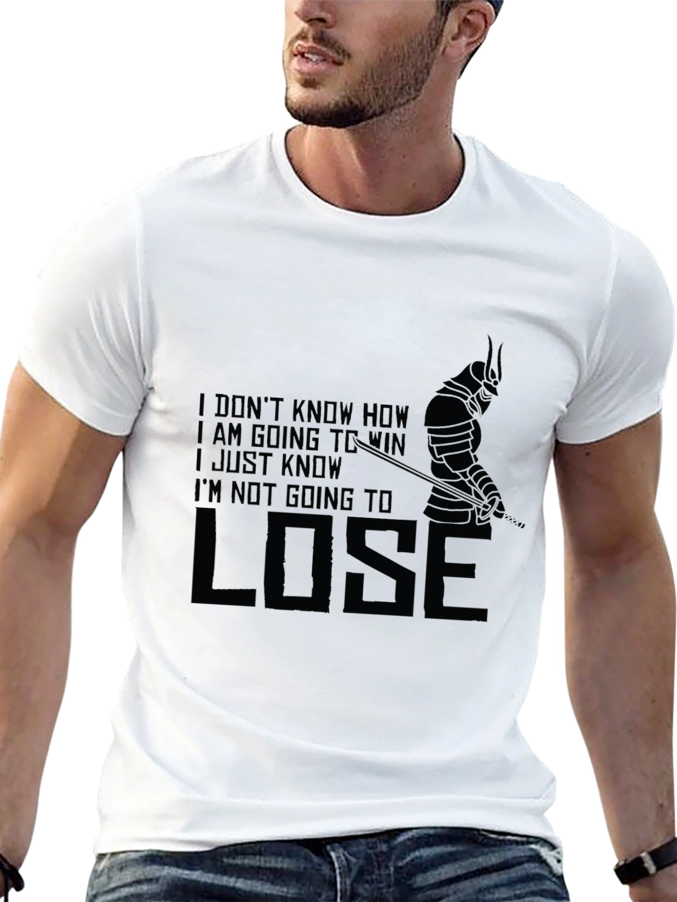 Samurai Warrior Motivation T-Shirt - Never Lose!
