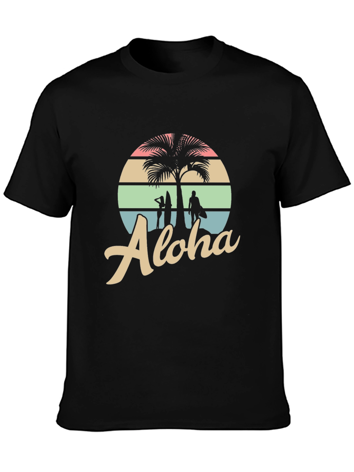 Aloha Palm Tree Graphic Tee - Hawaiian Style