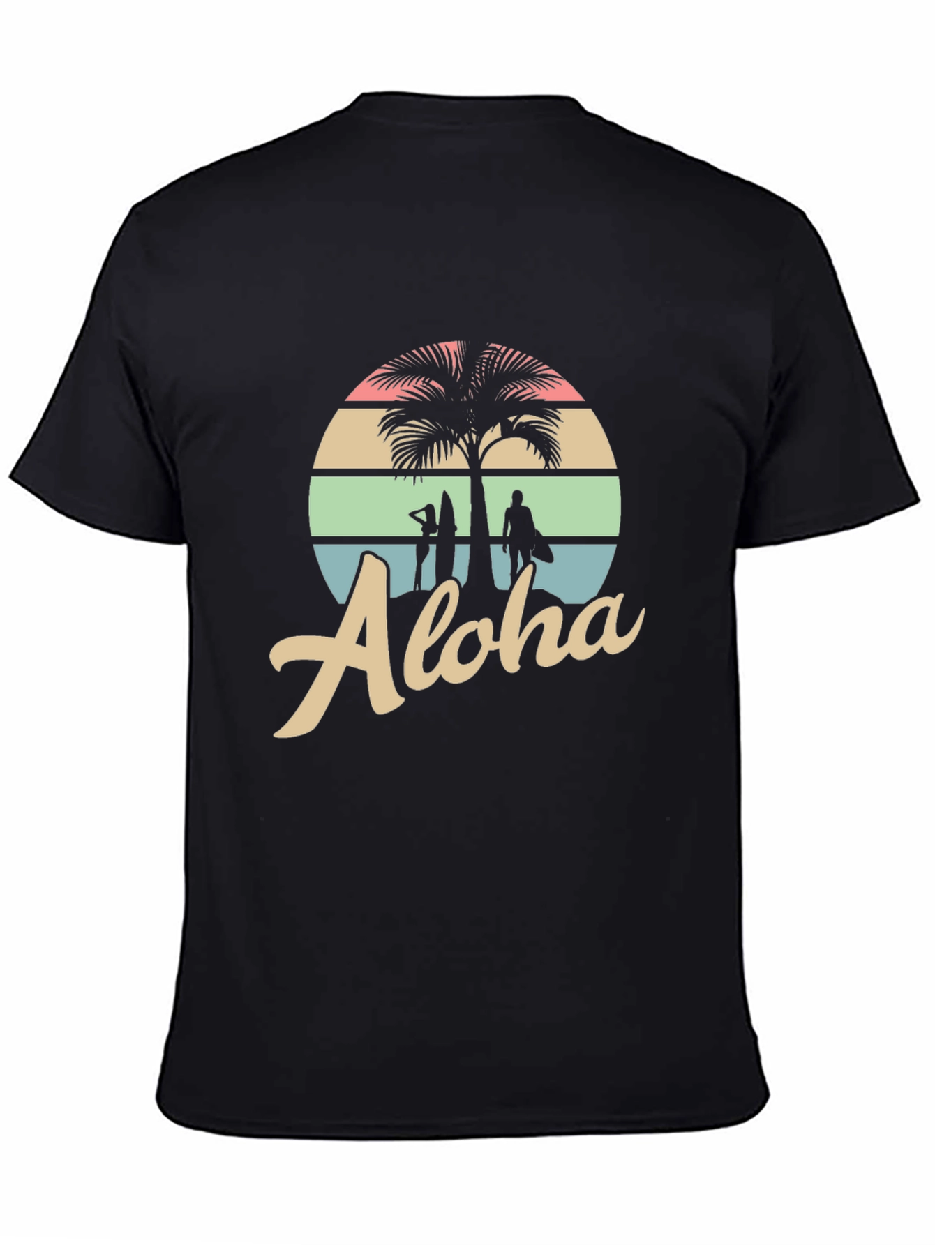 Aloha Palm Tree Graphic Tee - Hawaiian Style
