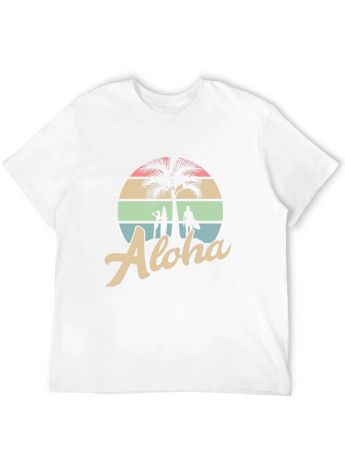 Aloha Palm Tree Graphic Tee - Hawaiian Style