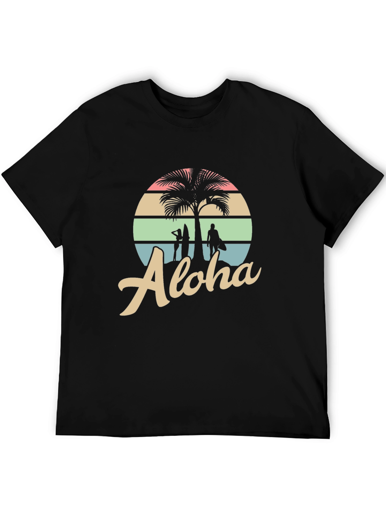 Aloha Palm Tree Graphic Tee - Hawaiian Style