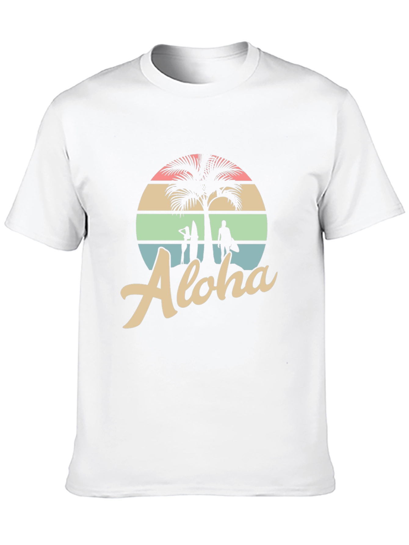 Aloha Palm Tree Graphic Tee - Hawaiian Style