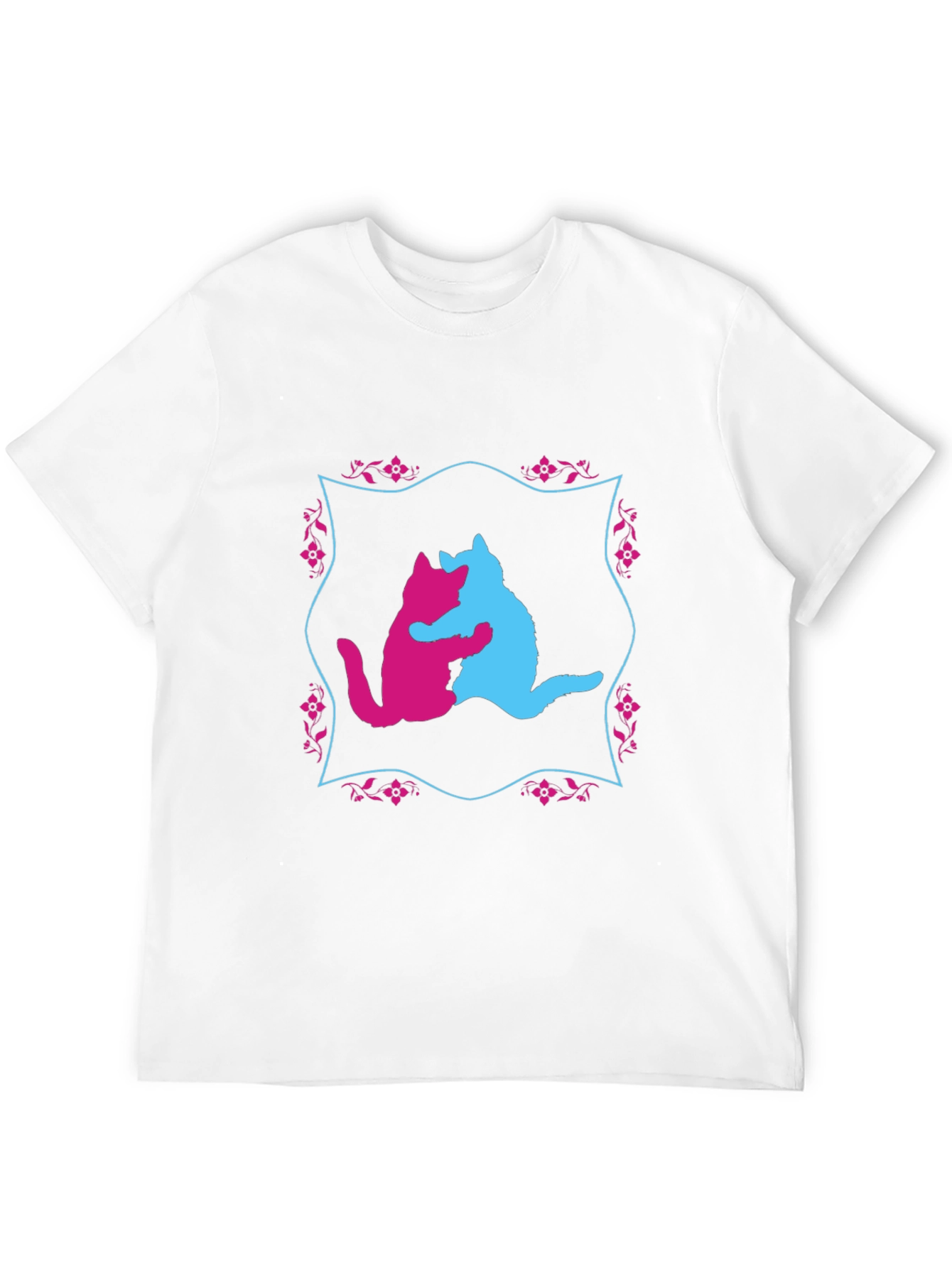 Hugging Cats Graphic T-Shirt - Unique Design