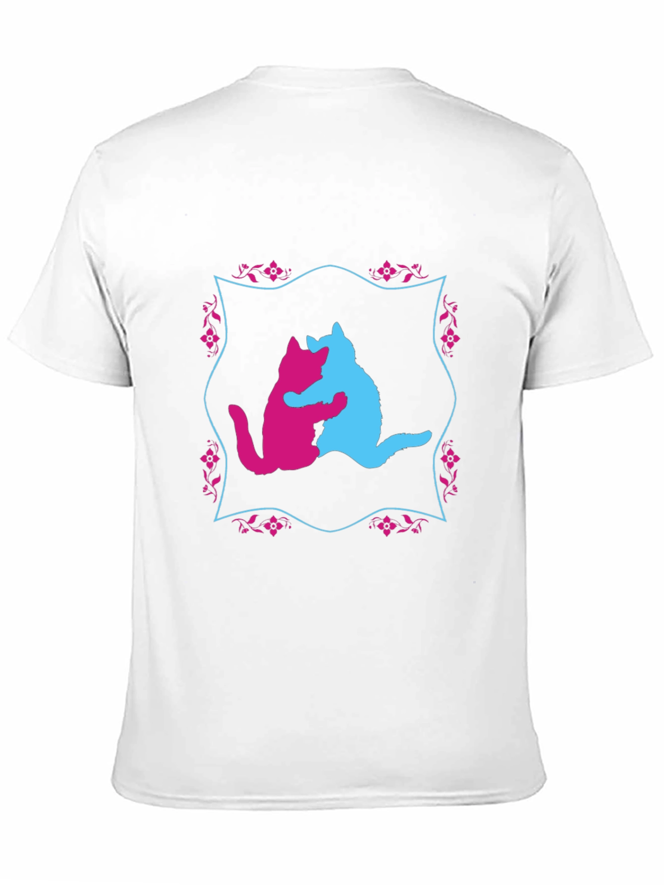 Hugging Cats Graphic T-Shirt - Unique Design