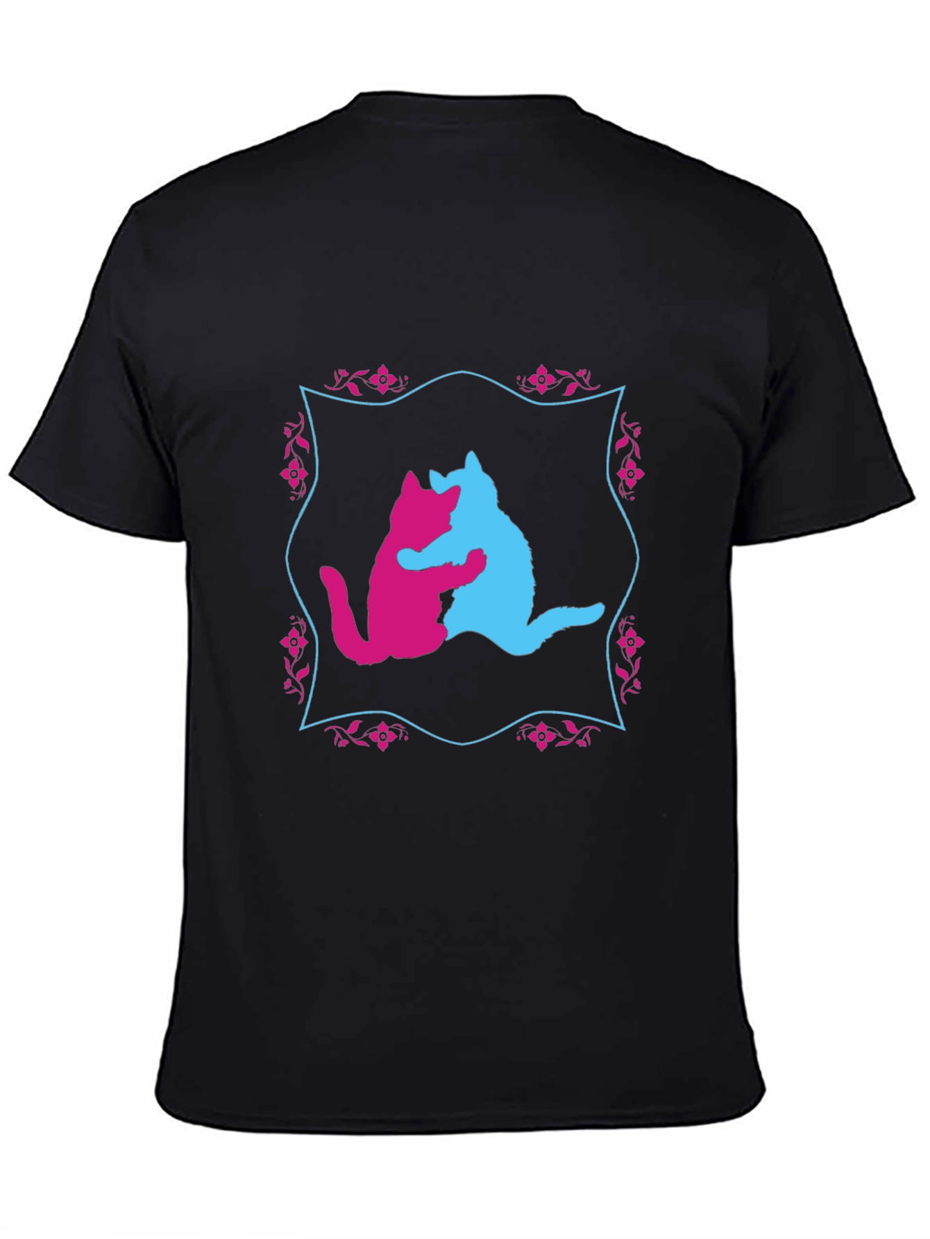Hugging Cats Graphic T-Shirt - Unique Design