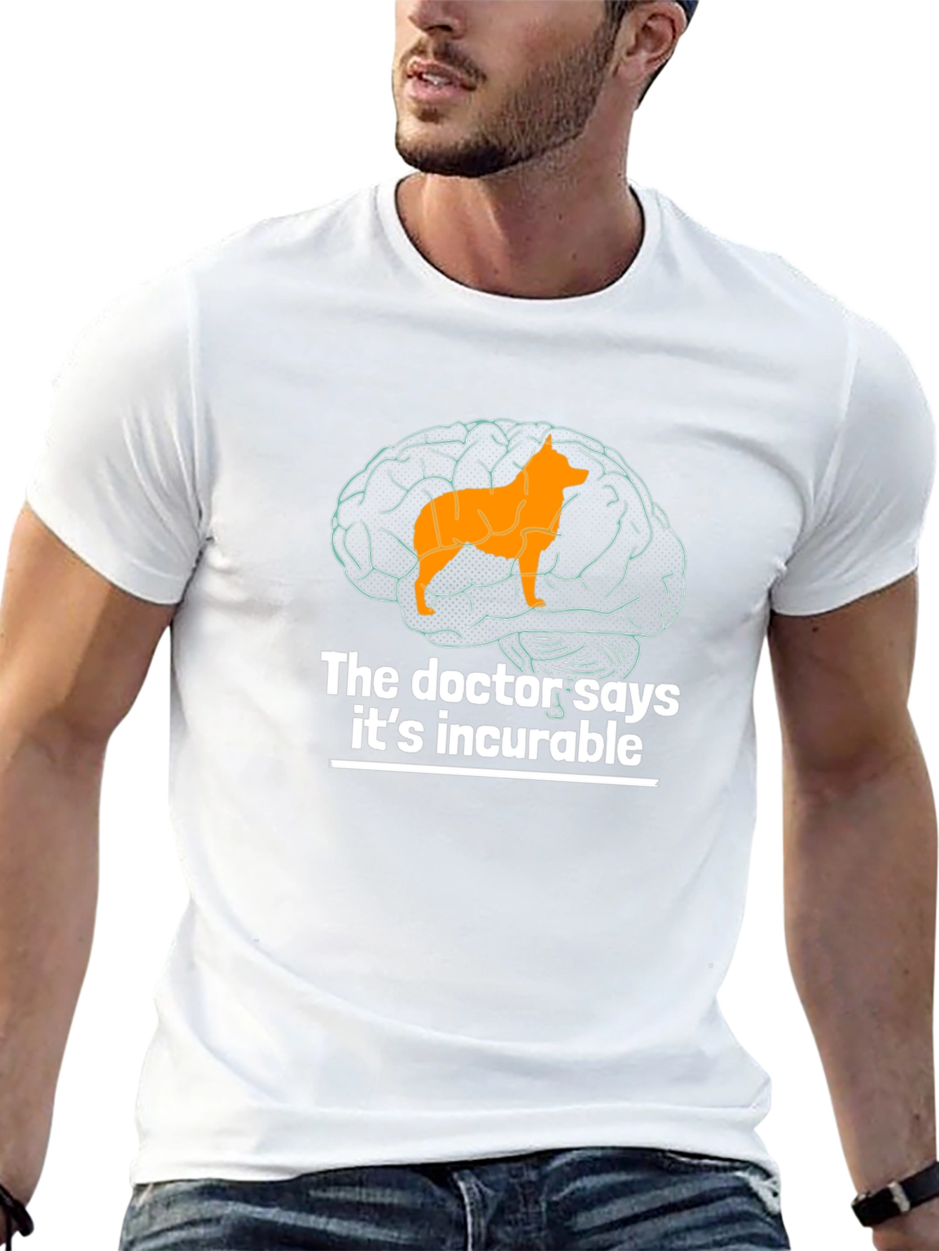 Dog Brain Funny Graphic T-Shirt