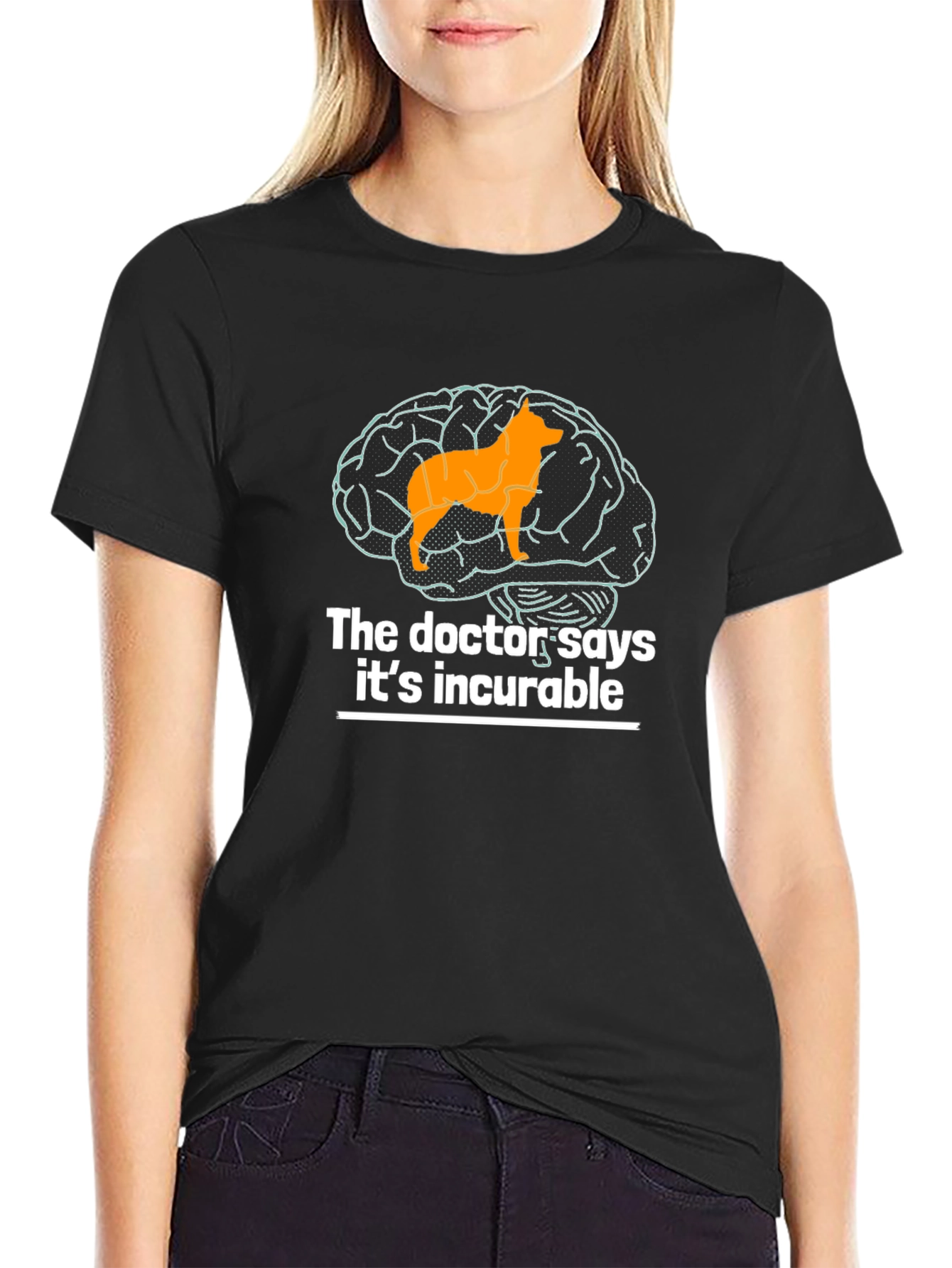 Dog Brain Funny Graphic T-Shirt