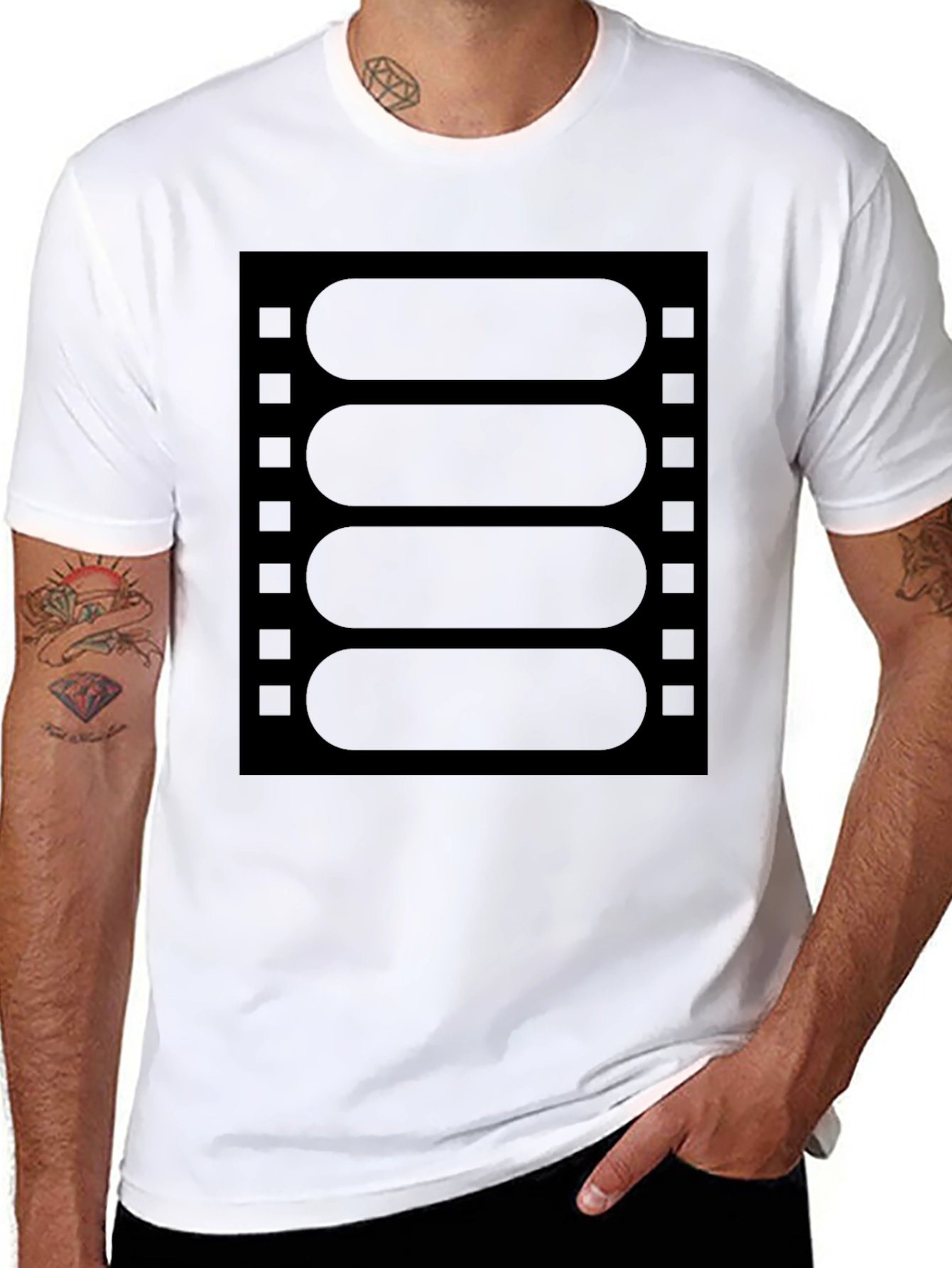 Retro Film Strip Graphic T-Shirt