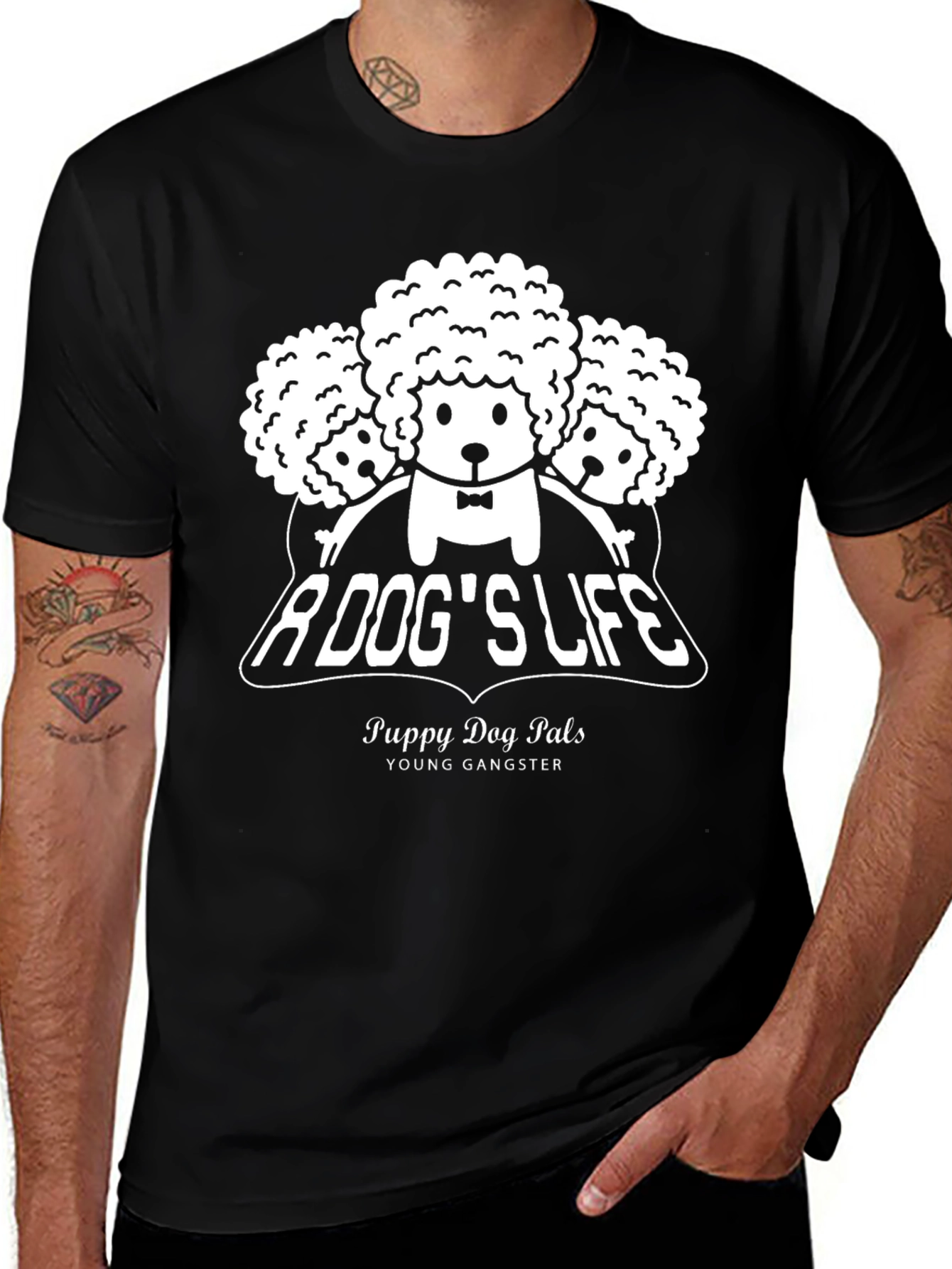 A Dogs Life Puppy Dog Pals Black Graphic Tee