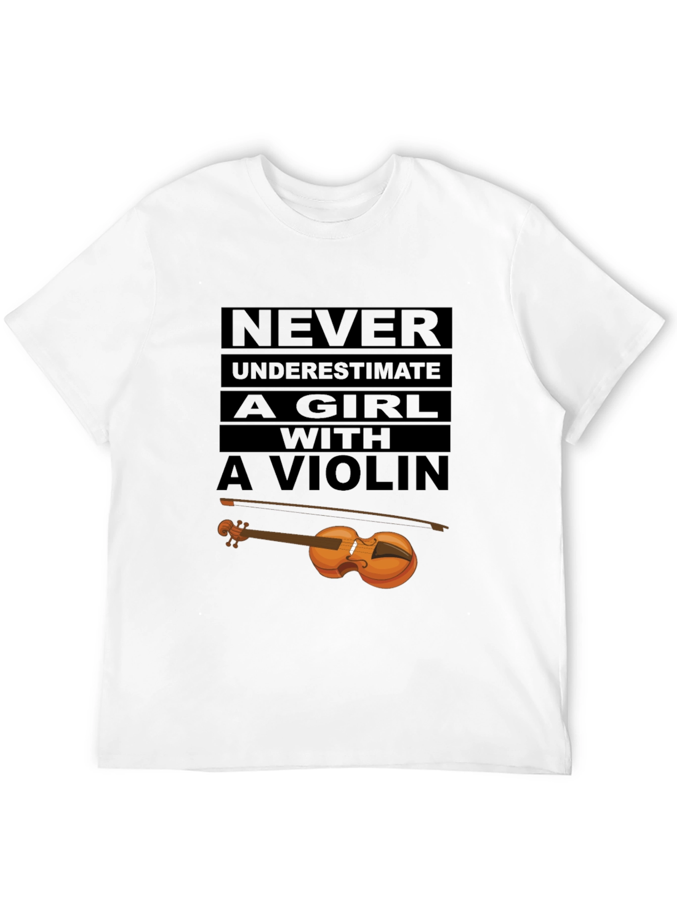 Never Underestimate Violin Girl T-Shirt