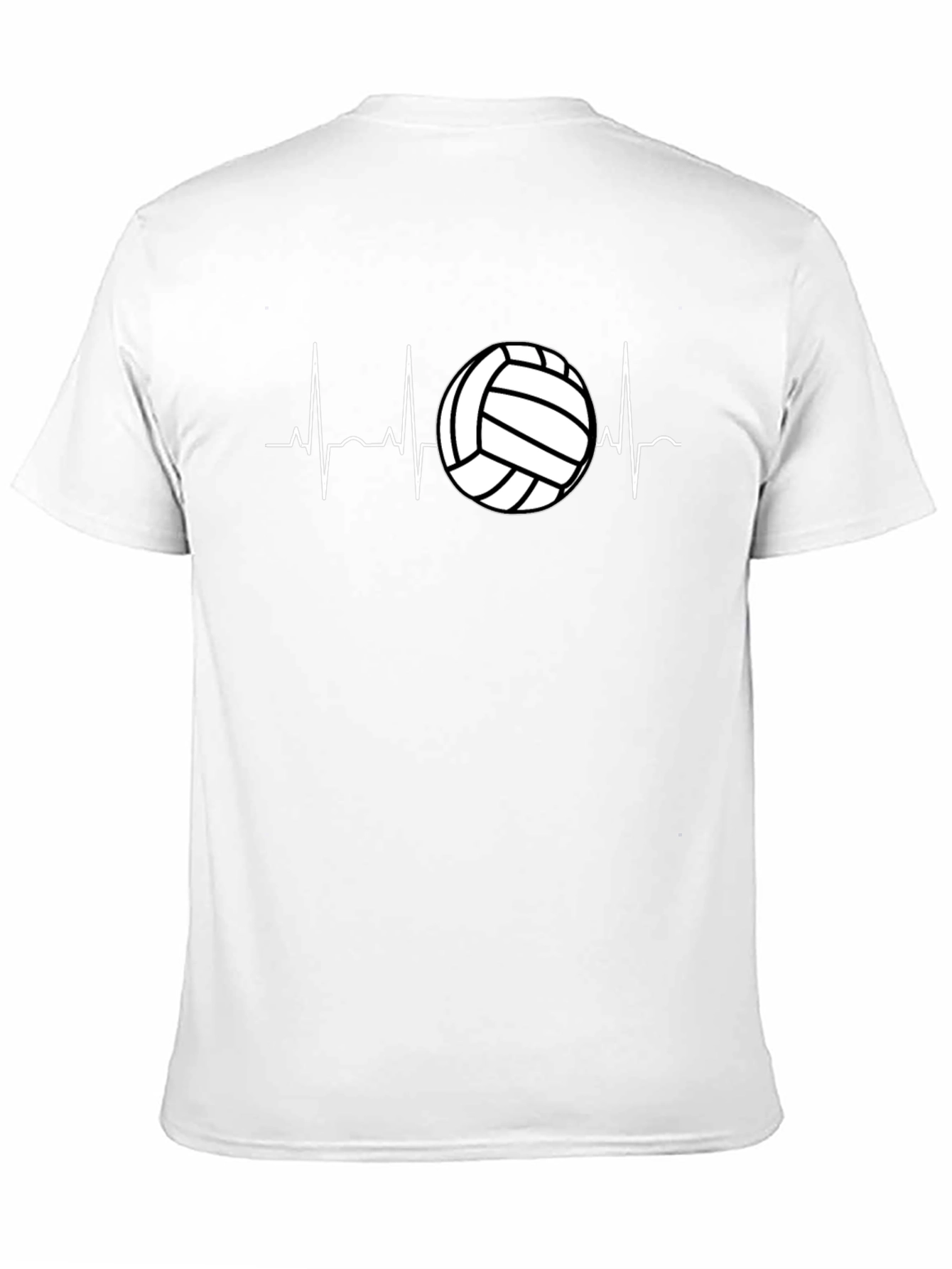 Volleyball Heartbeat Graphic Tee - Black