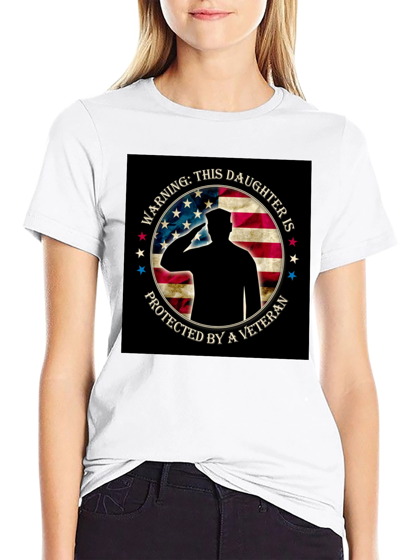 Veterans Daughter Protective Graphic T-Shirt