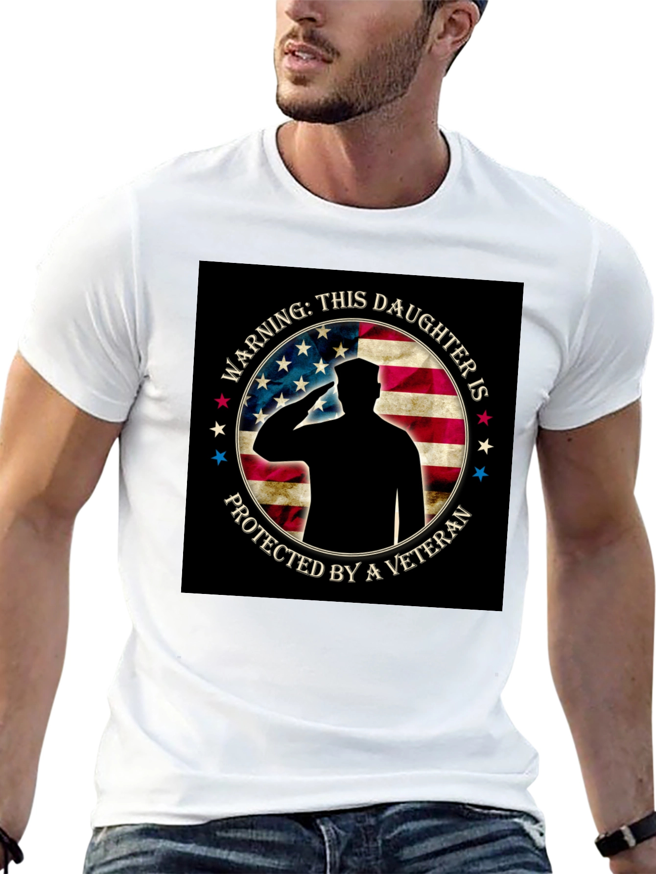 Veterans Daughter Protective Graphic T-Shirt